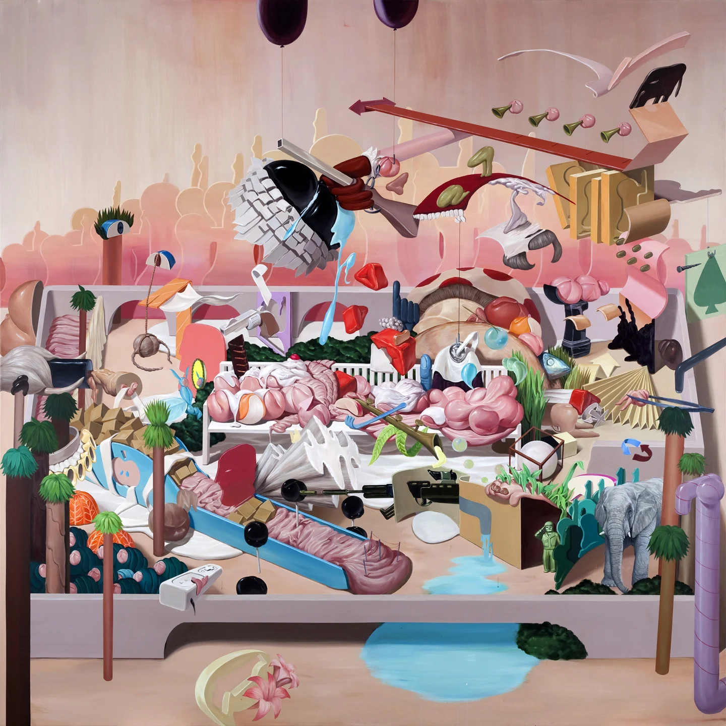 Brainwash 2010, Acrylic on canvas, 200x200cm