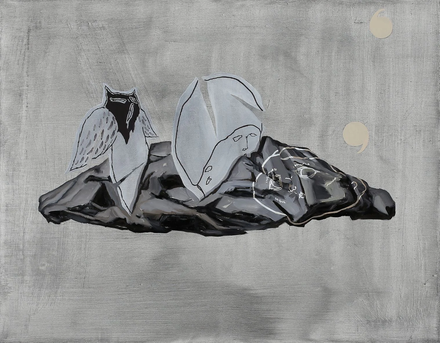   Three of them    2014, Oil on canvas, 32x41cm  
