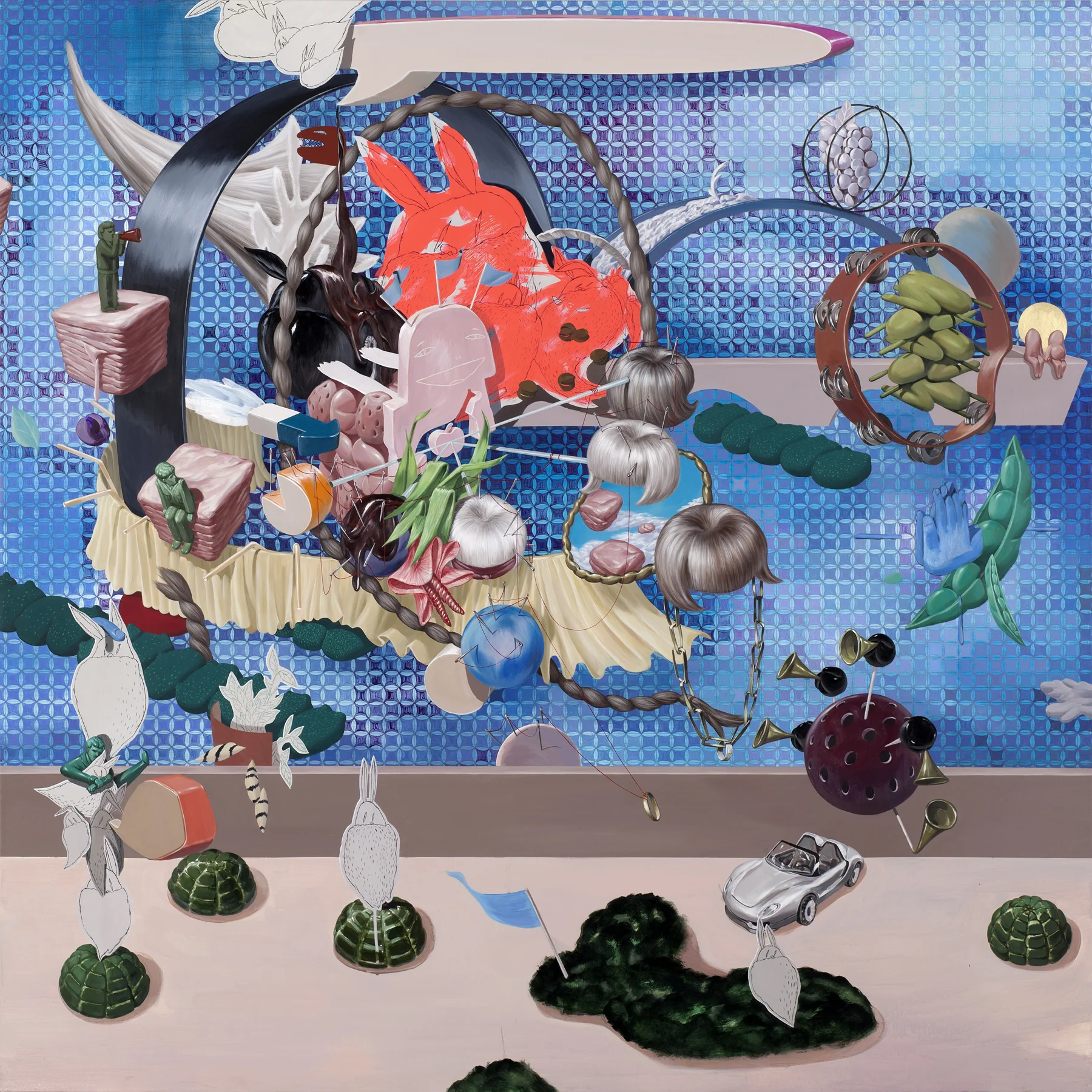 Silo thinking 2011, Acrylic on canvas, 145x145cm