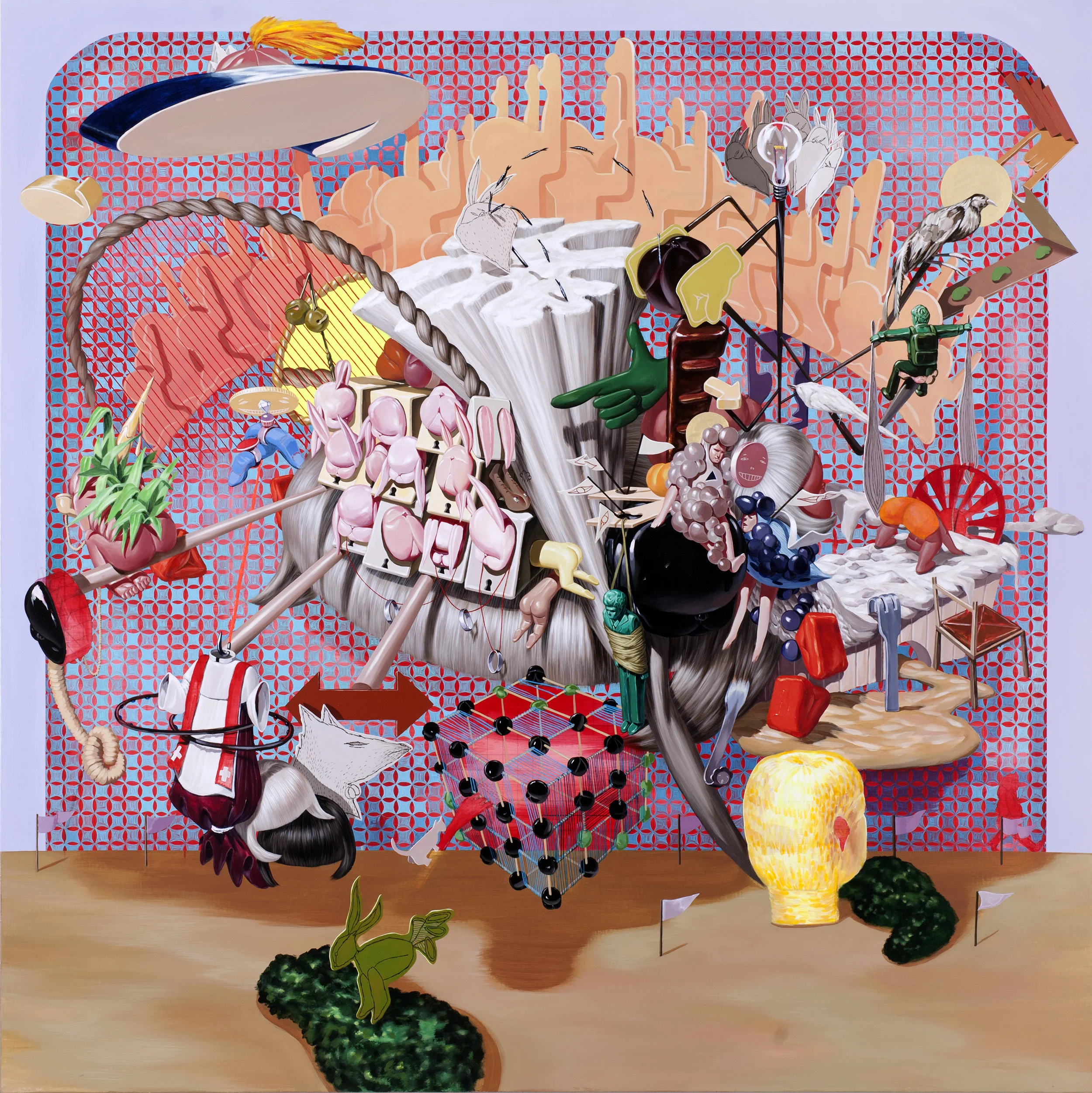 In his world 2011, Acrylic on canvas, 145x145cm