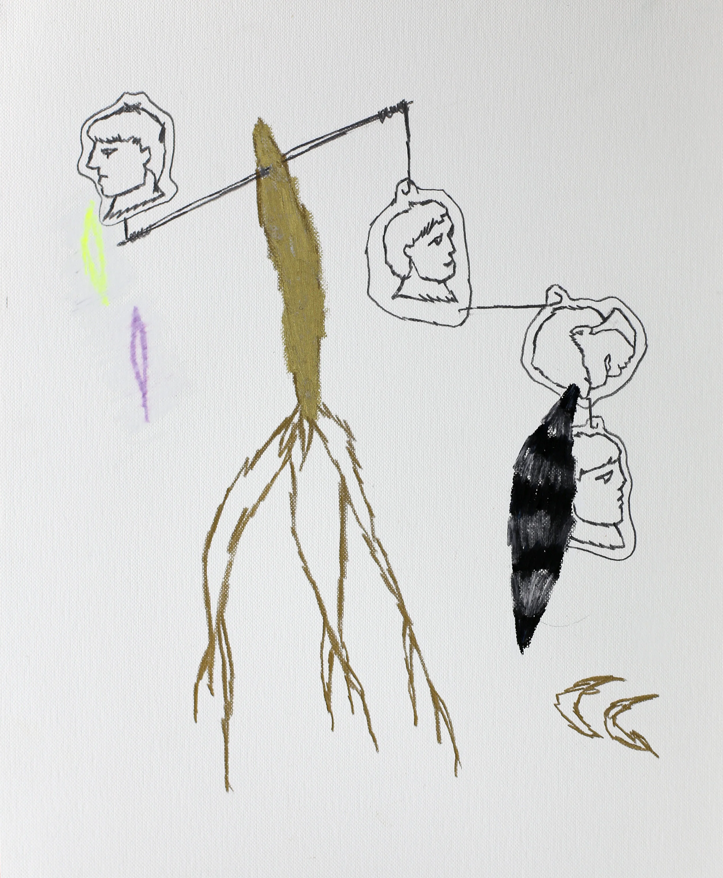   Vulnerable drawing #140 - healthier boys    2013, Oil pastel, pencil on terra paper, 31x24cm &nbsp;  