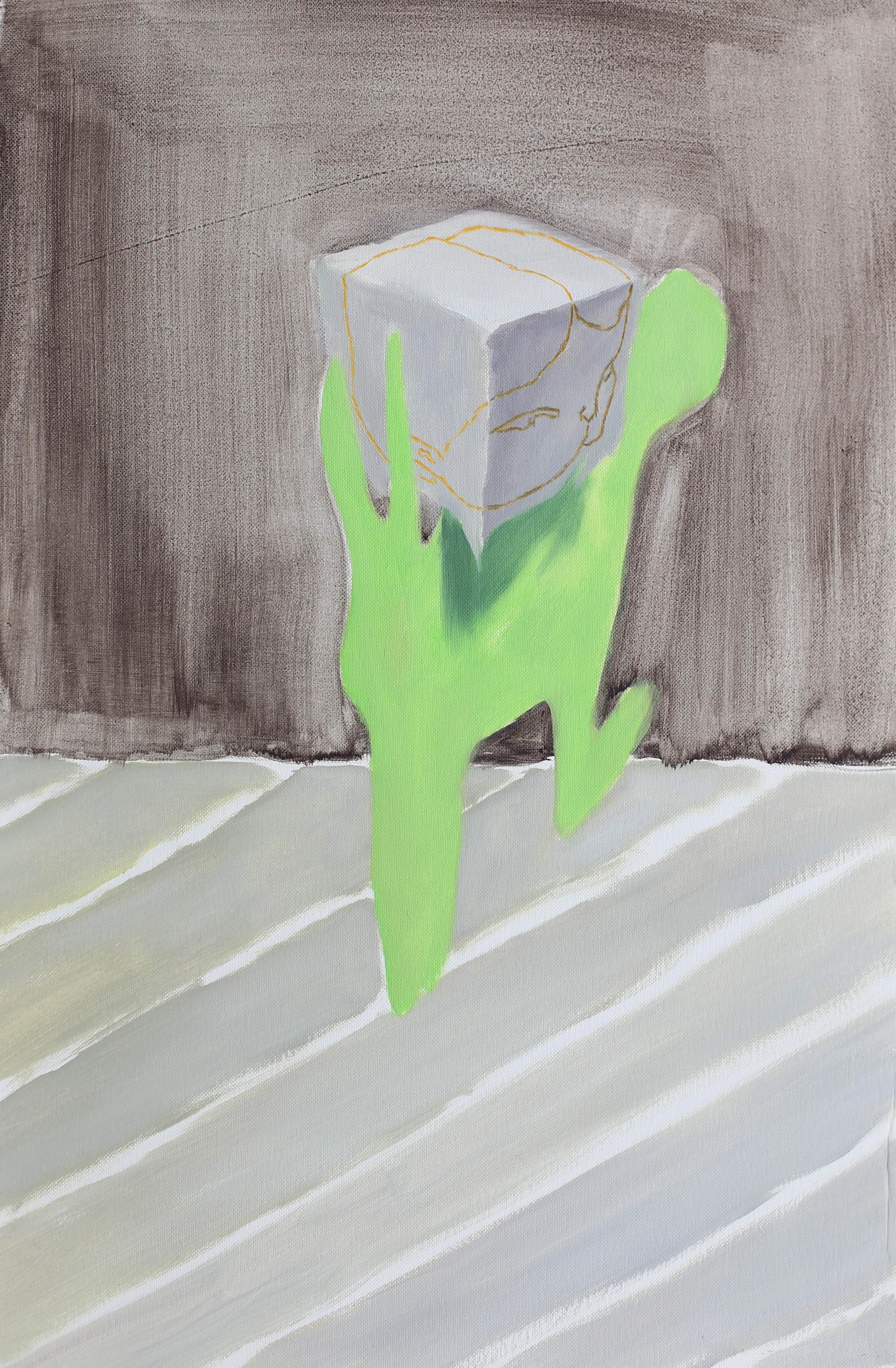   Vulnerable drawing #150    2013, Oil, coloured pencil on terra paper, 45x30cm &nbsp;  