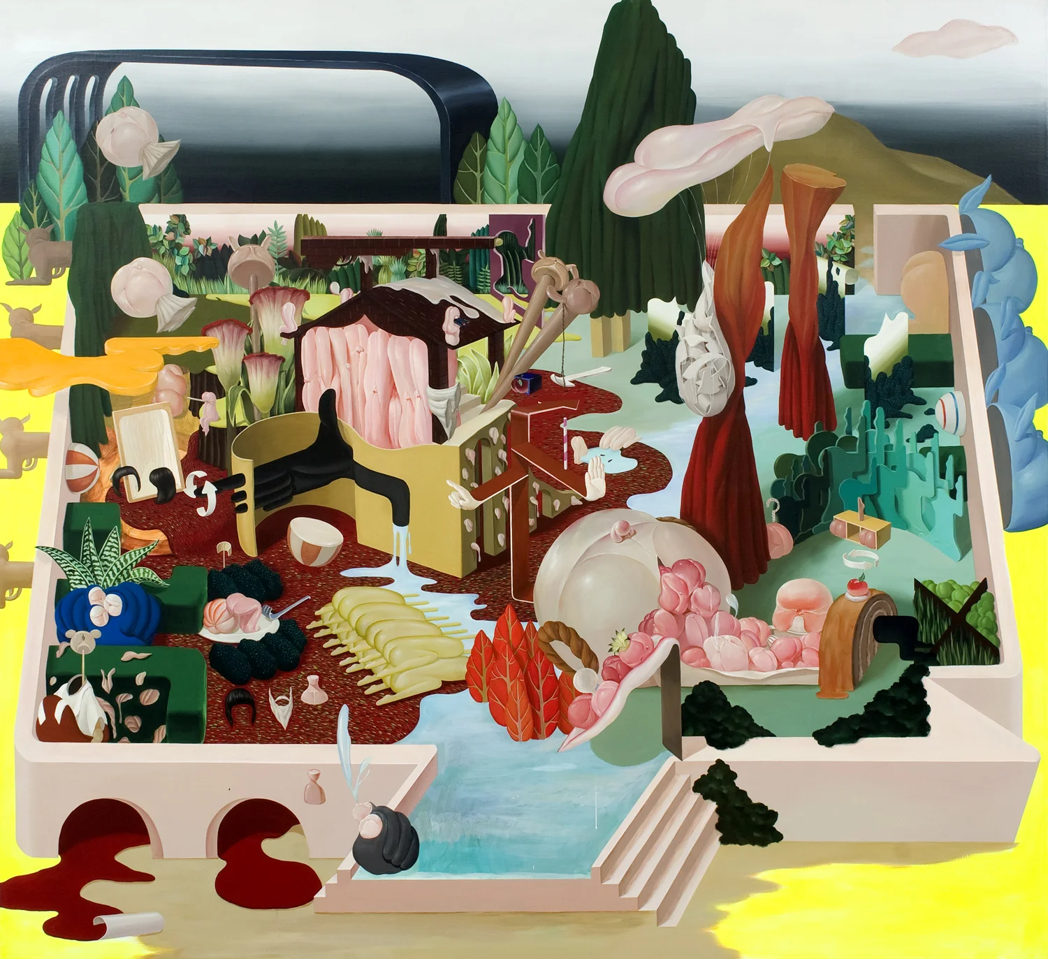 Brainwash 2008, Acrylic on canvas, 200x220cm