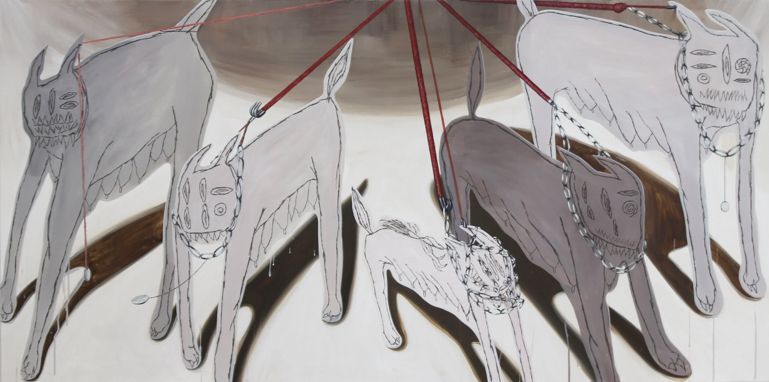 Boy’s dog 2012, Acrylic on canvas, 97x193cm