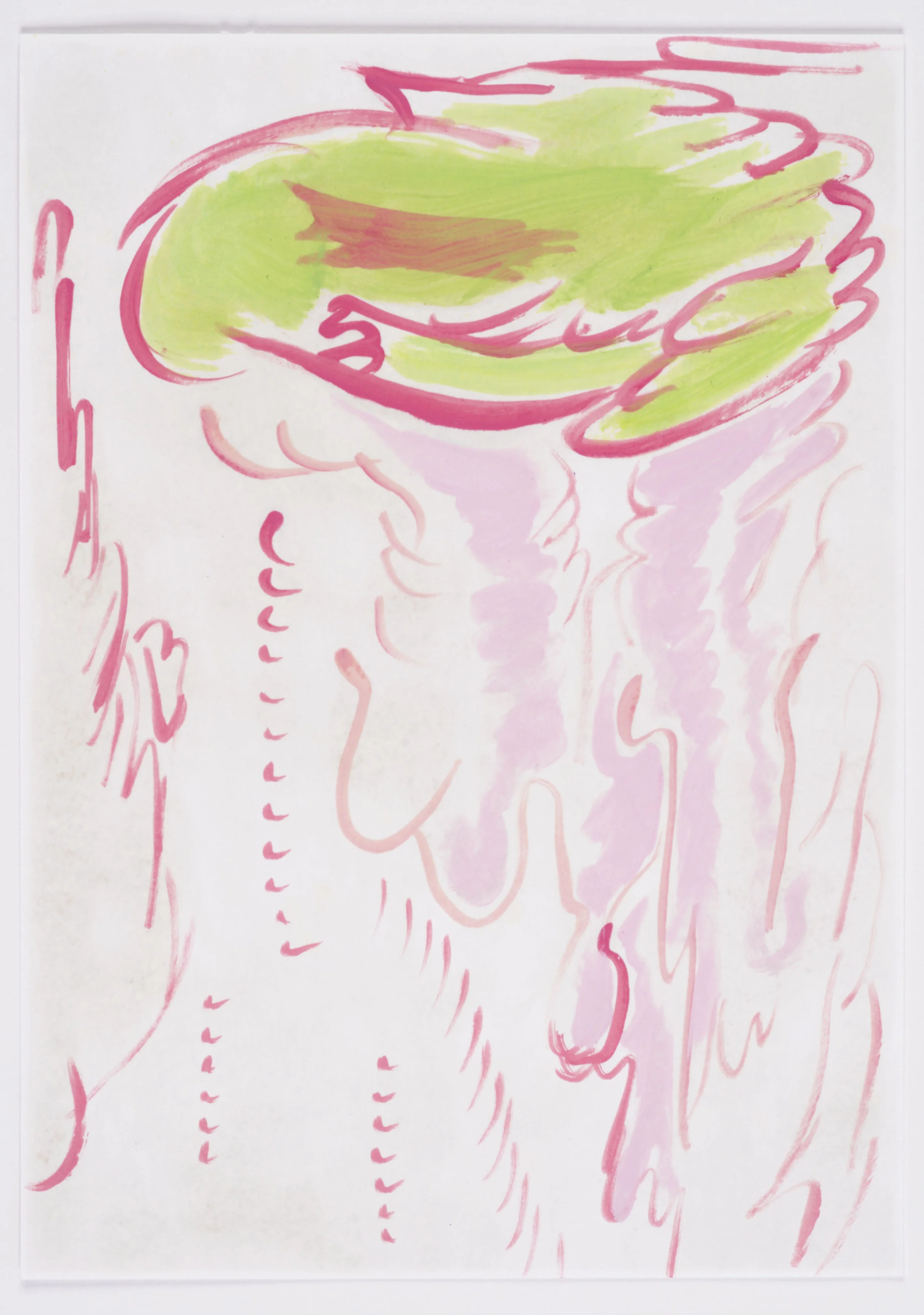 Untitled (V/P #81) 2017, Oil on paper, 30x21cm