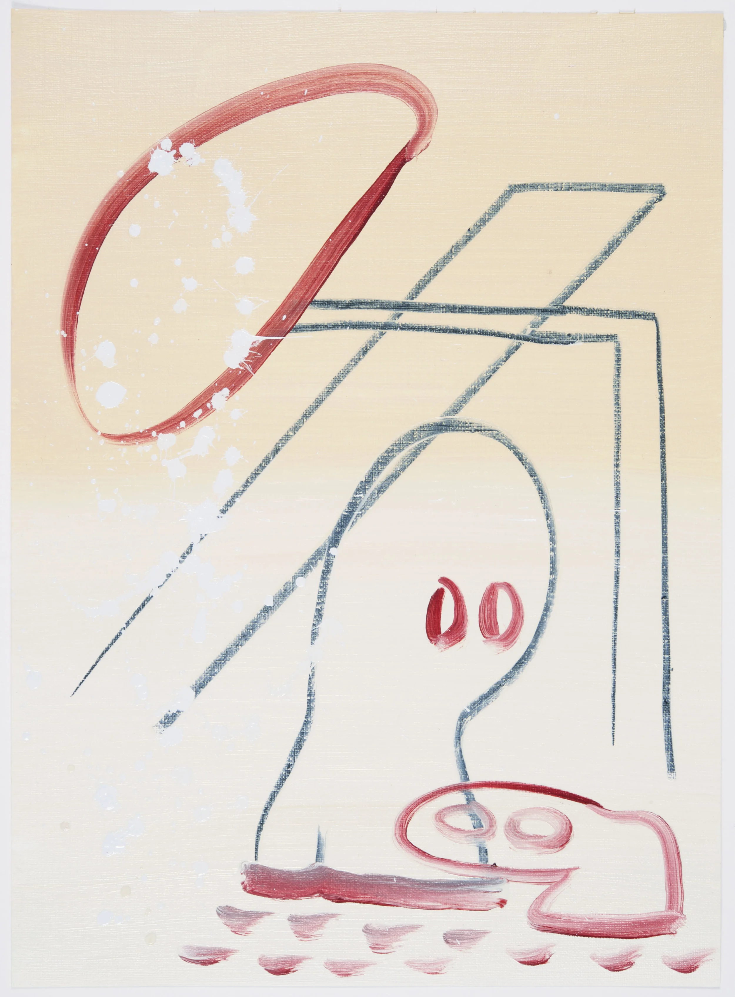 If you are looking for something, it is not here (V/P #86) 2017, Charcoal and oil on paper, 33x24cm