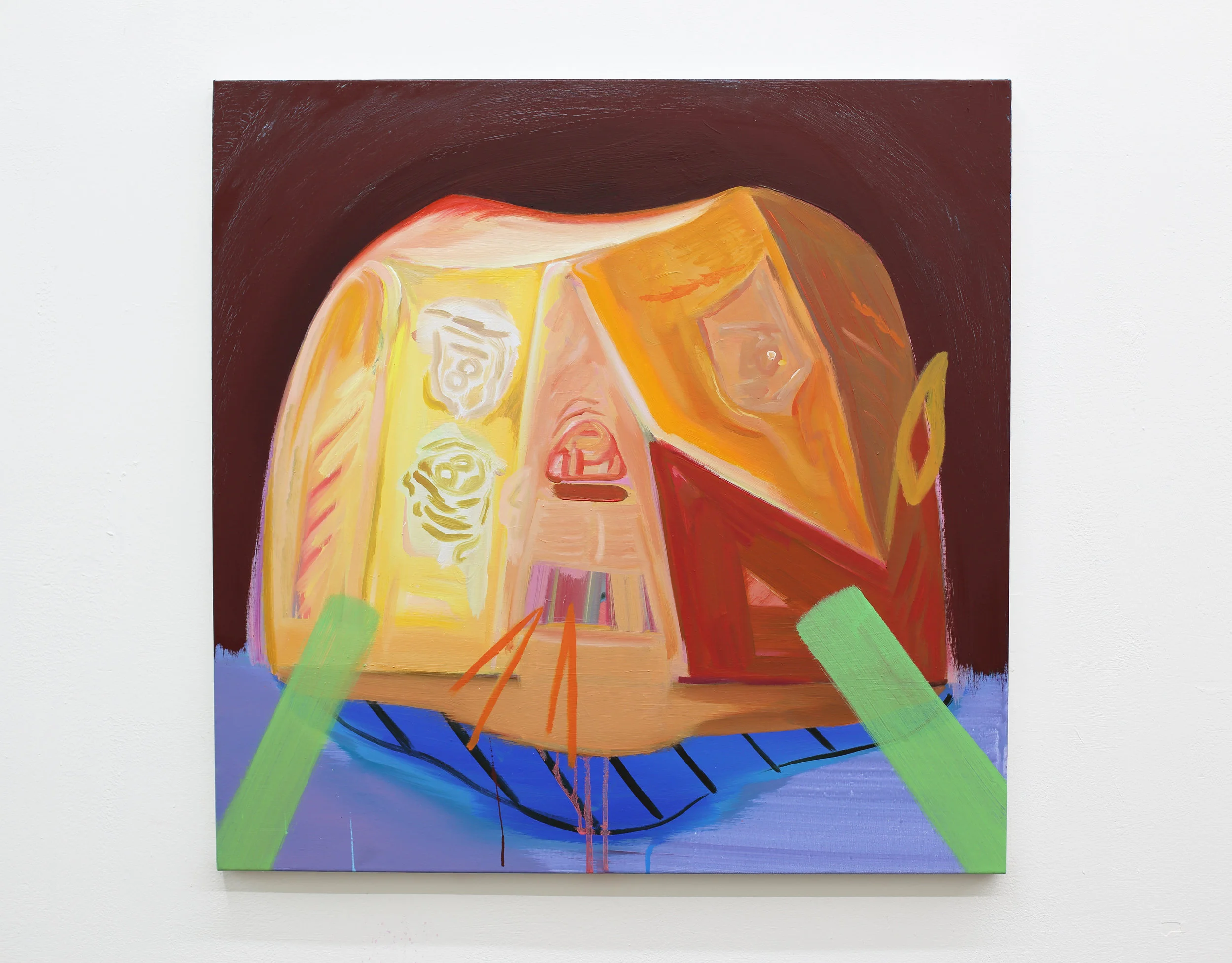   A self-generated speaker    2018, Oil on canvas, 80x80cm  