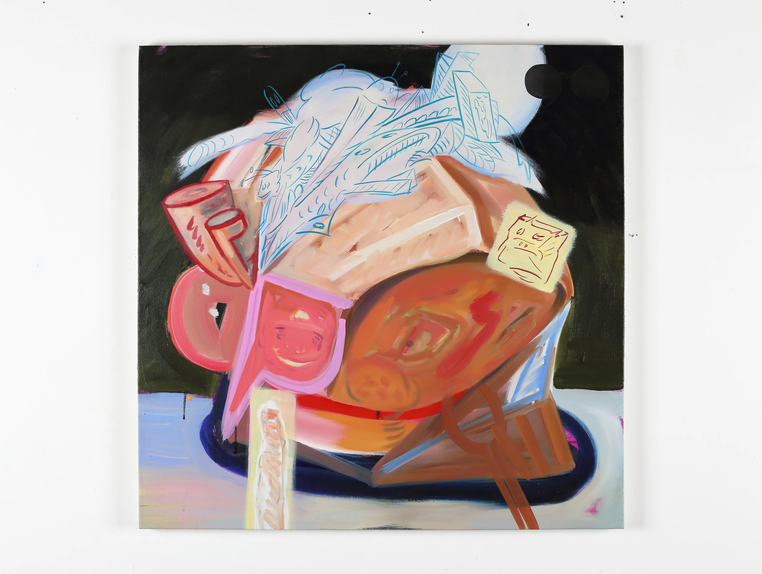 A child who is picky about food 2018, Oil on canvas, 80x80cm