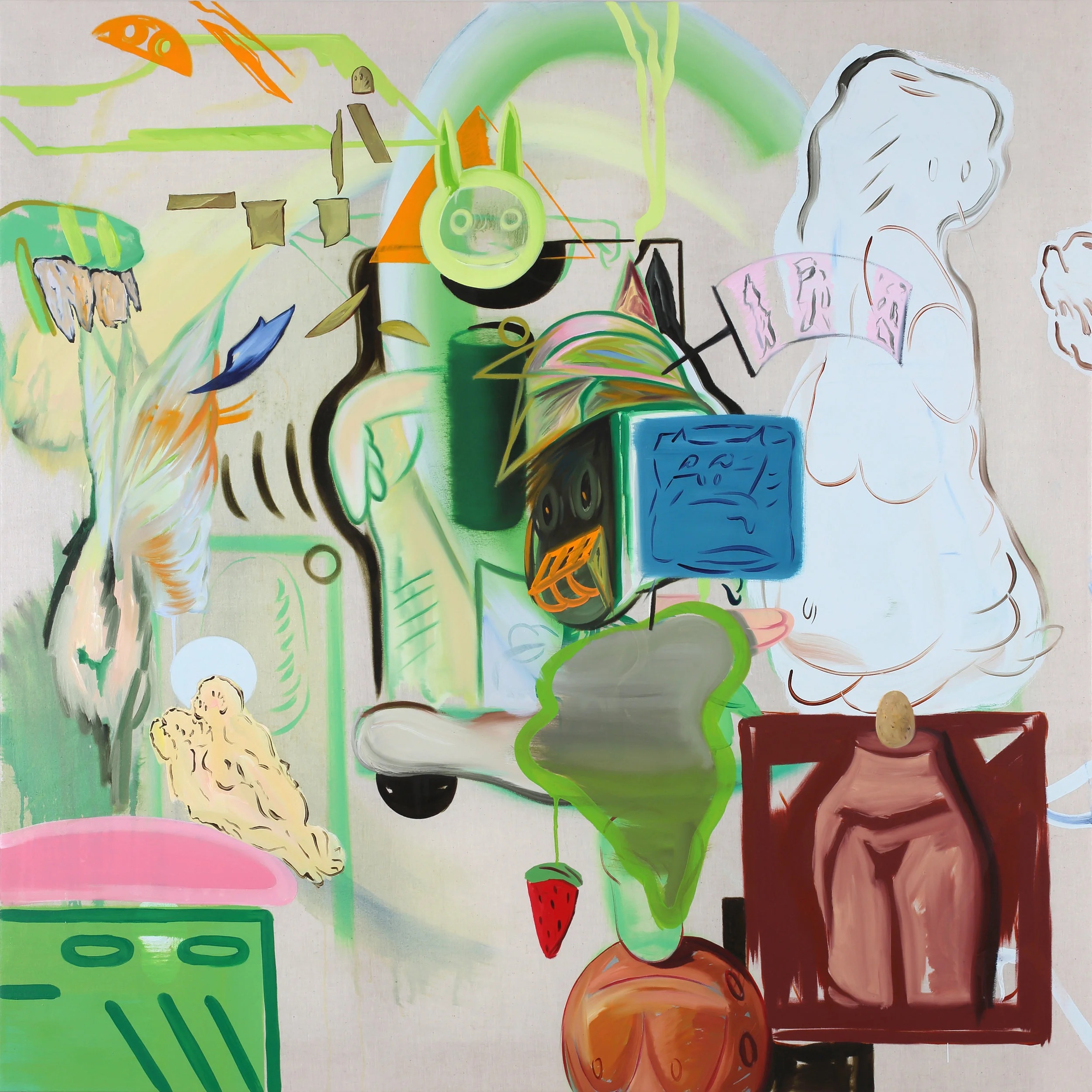Home 2018, Oil on cotton, 145x145cm