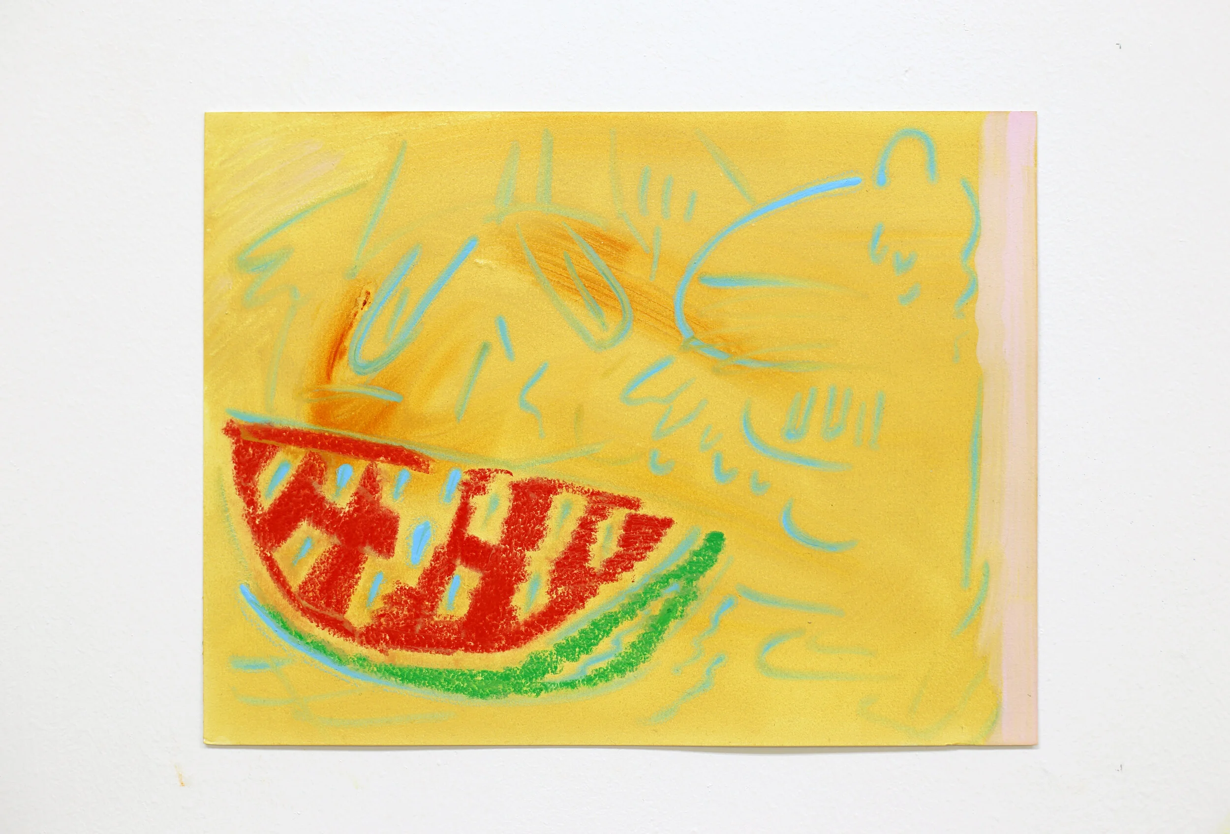 Vulnerable painting #165 2020, Oil on paper, 31x41cm