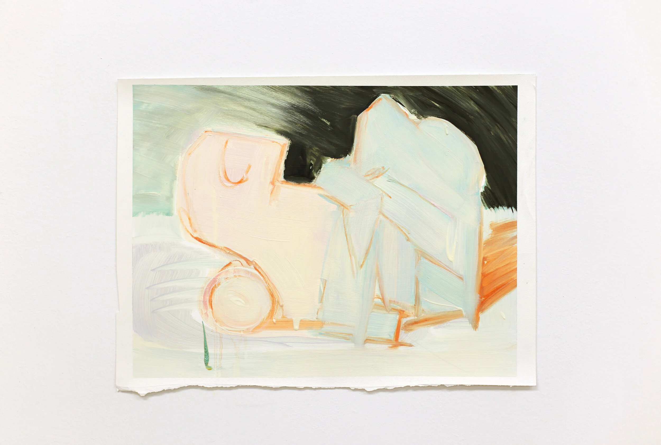   Vulnerable painting #190    2018, Oil on paper, 35x45.2cm  