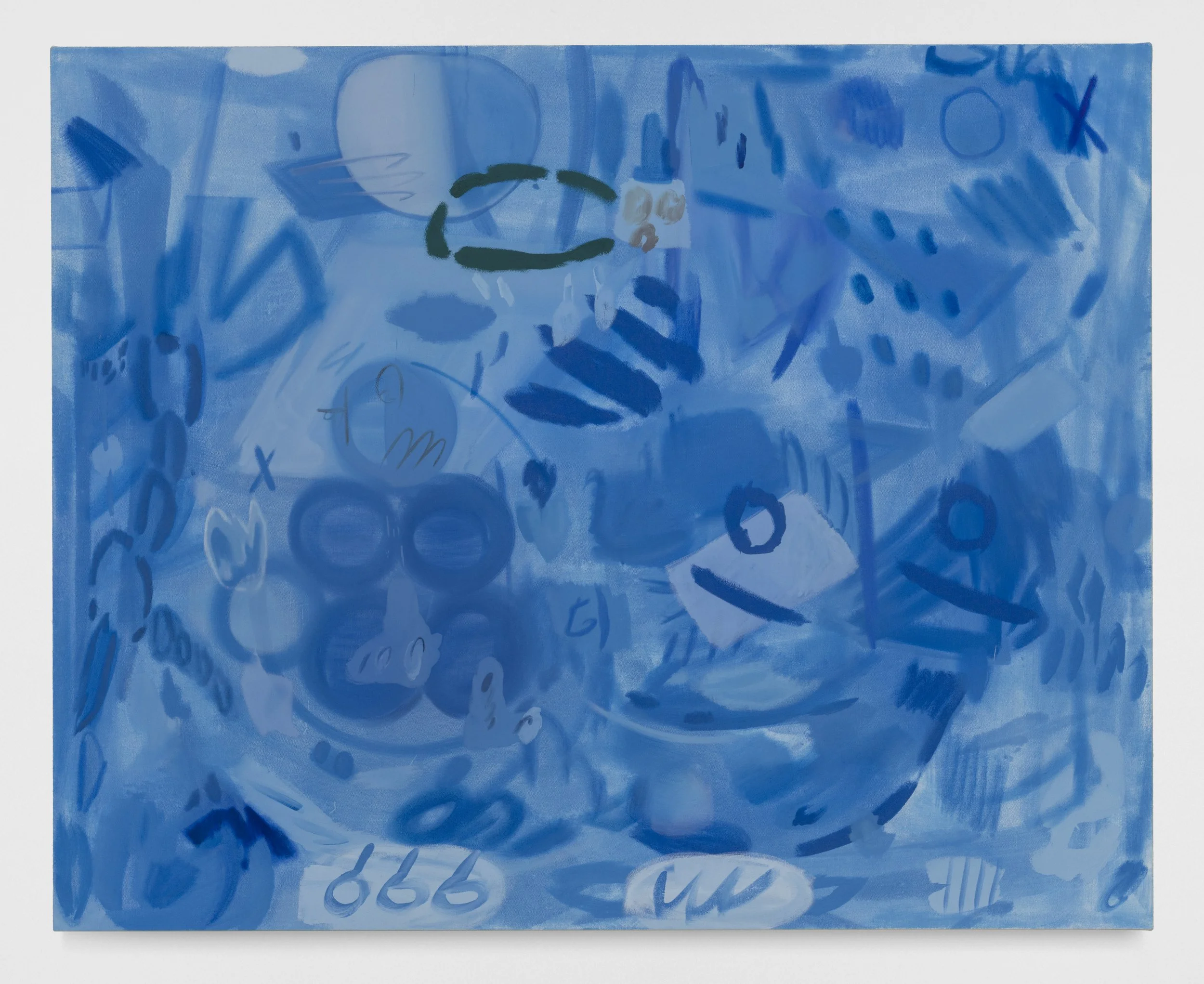 Picture 94 (in blue) 2021, Oil on hemp, 182x227cm