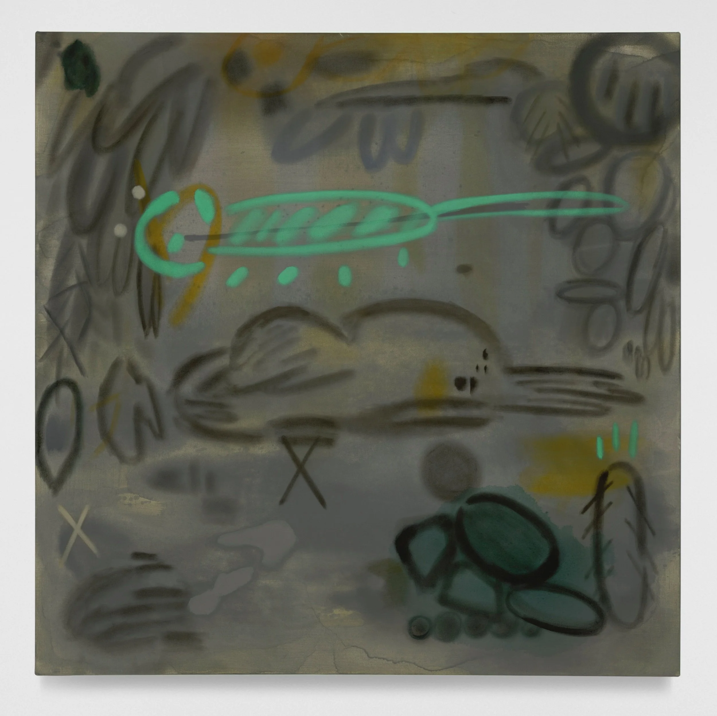 Picture 84 2021, Oil on unprimed canvas, 132x132cm