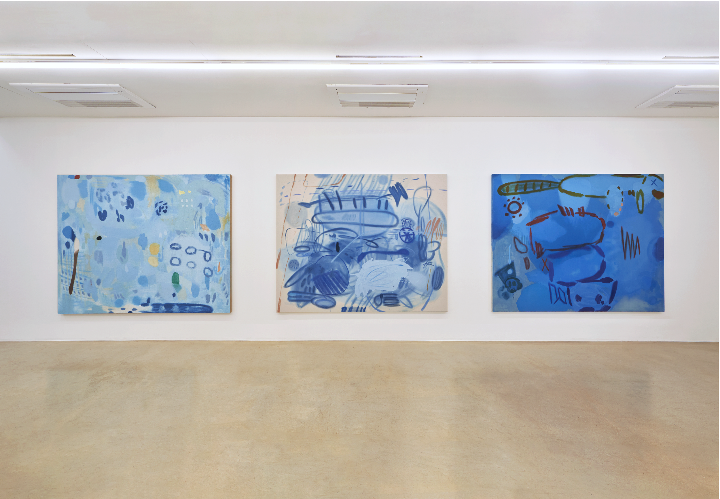 Installation view from 《환상 한 조각 Fantavision》 at One and J. Gallery, 2021