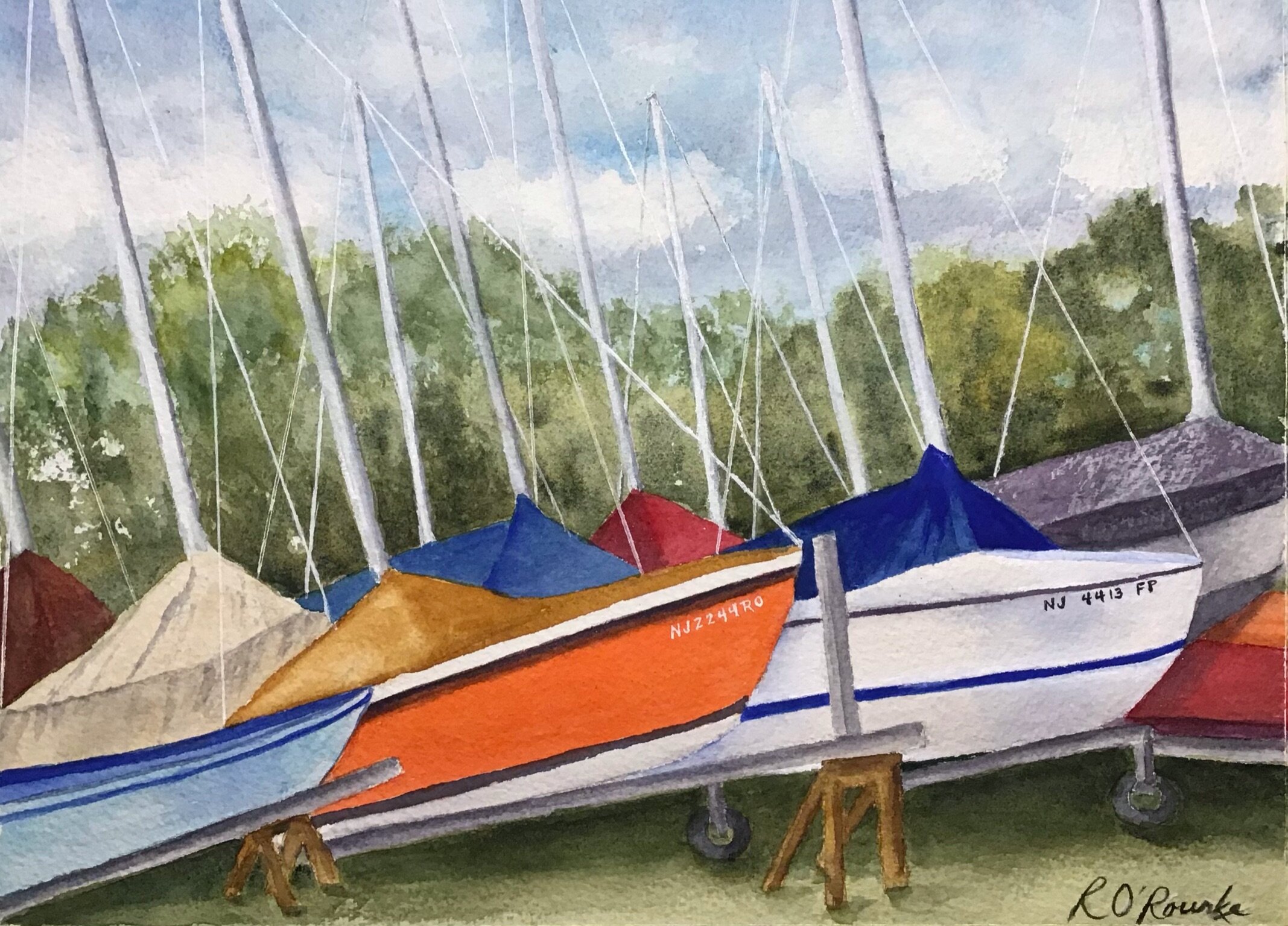 Ladies in Waiting_Watercolor_9x12.jpeg