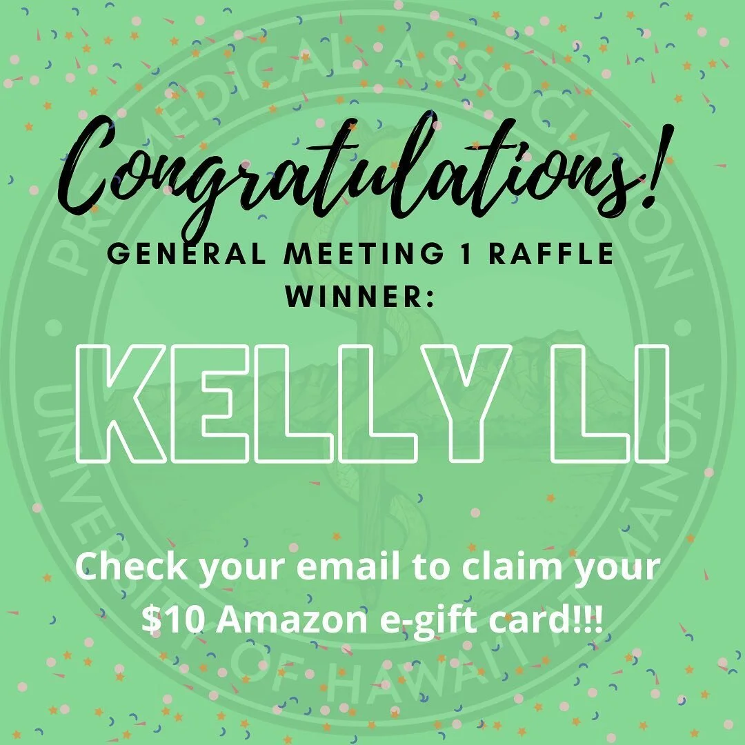 Congrats to Kelly Li for winning our 1st General Meeting raffle! 

Win a chance to win our next raffle by sticking around in our next General Meeting!!!