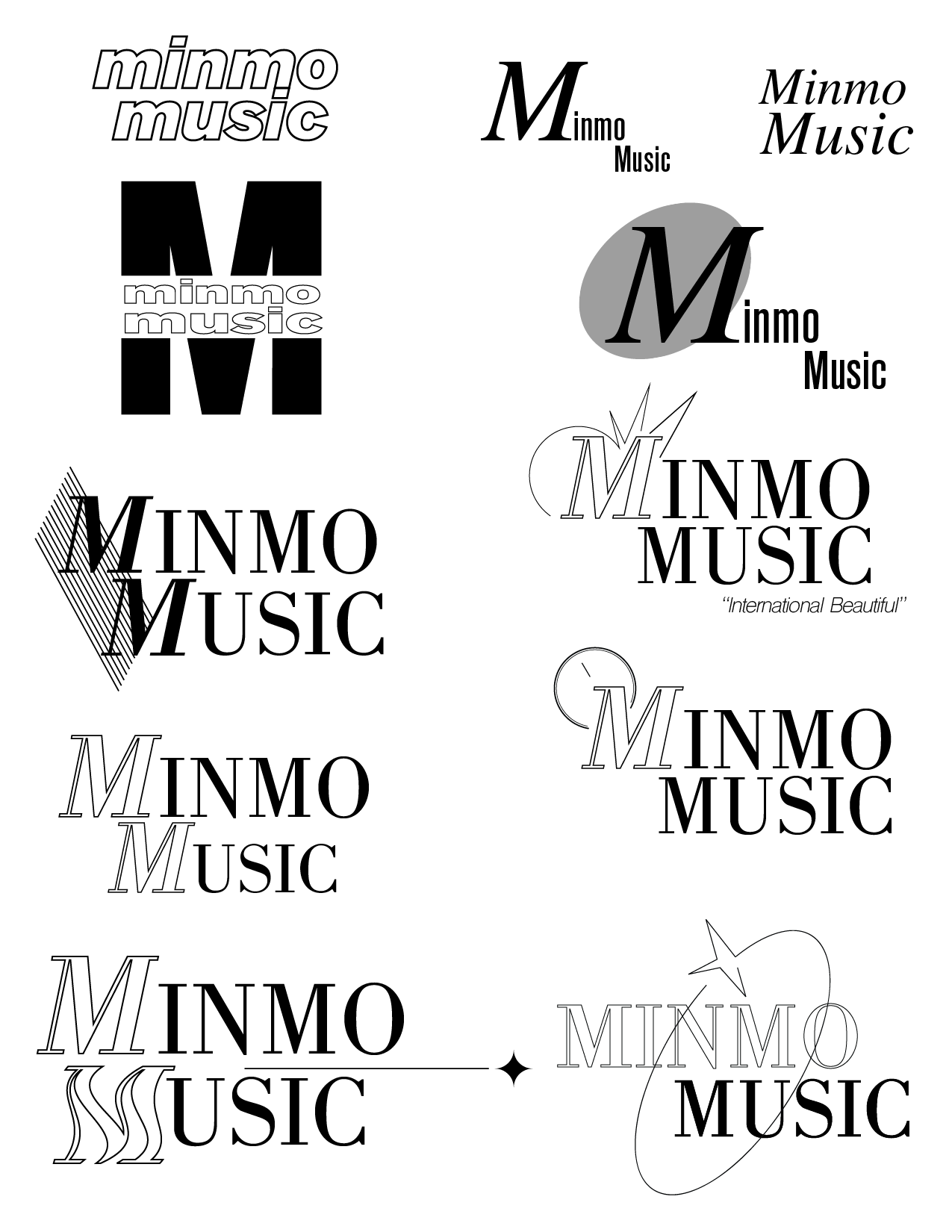 Early drafts for band logo.