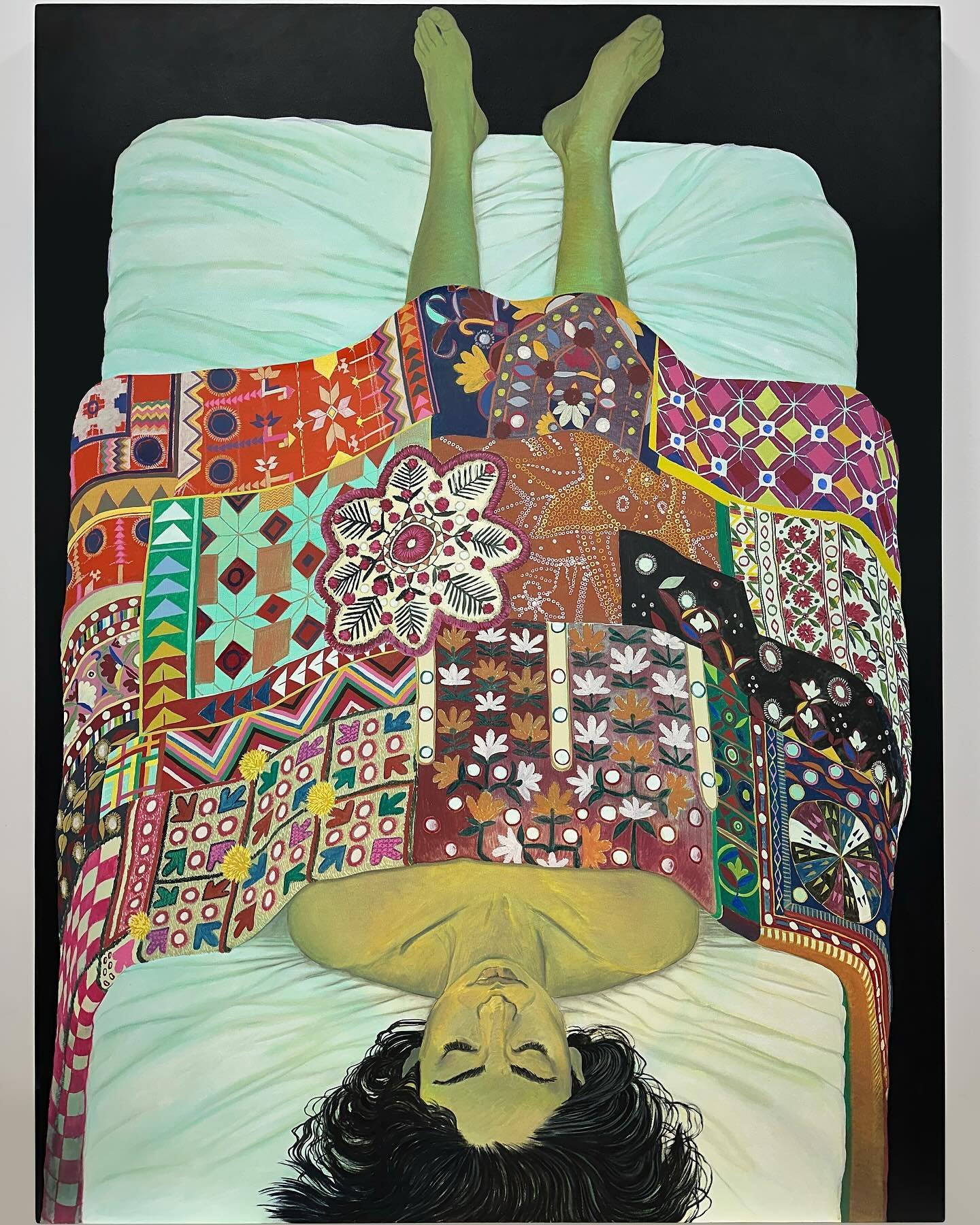 sleep&rsquo;s twin brother, oil on canvas, 70&rdquo; x 52&rdquo;, 177.8 x 132.1, 2024

#painting#contemporaryart#nadiawaheed
