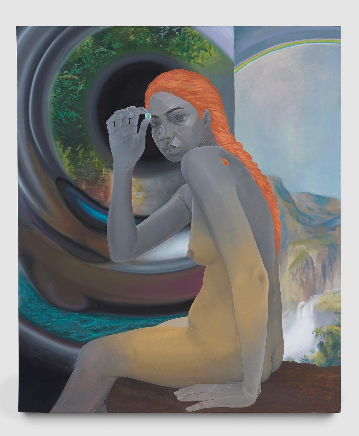 eye of the world, 62&quot; x 52&quot;, 157.48 x 132.08 cm, oil on canvas

last few days to view my solo at @nicodimgallery LA, closing october 28 🐥
there are still six works i haven&rsquo;t posted which i will do in the coming weeks..sorry for being