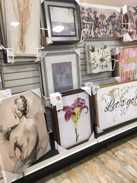Artwork in store (flower on bottom)