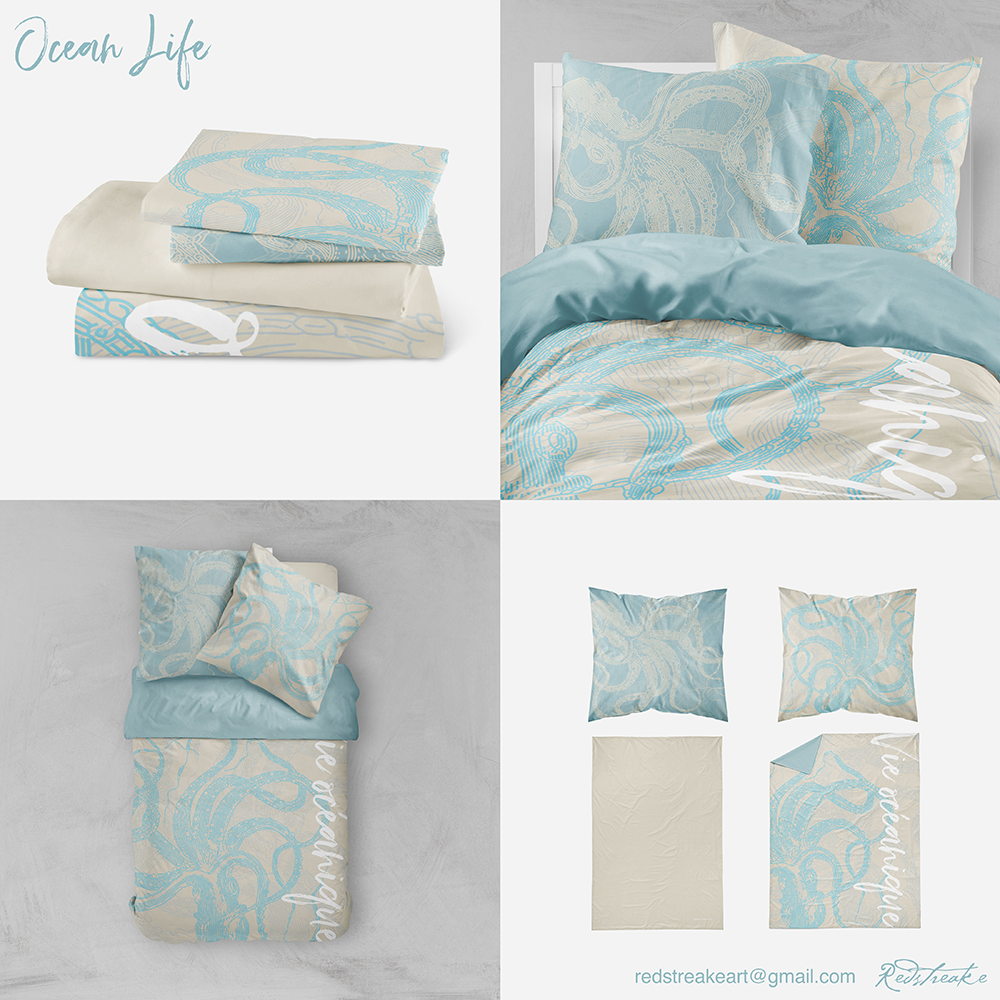 Ocean life bedding set