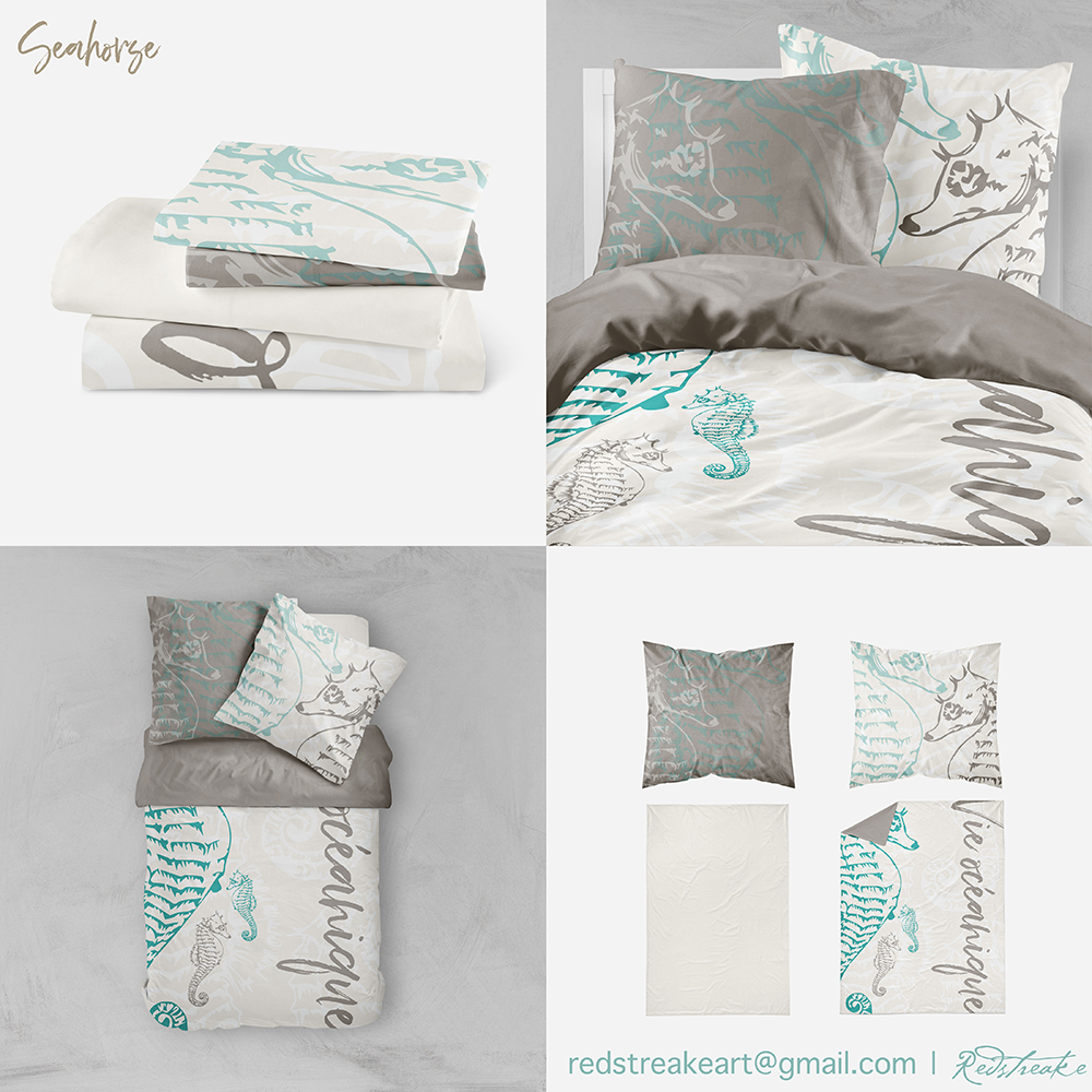 Seahorse bedding set