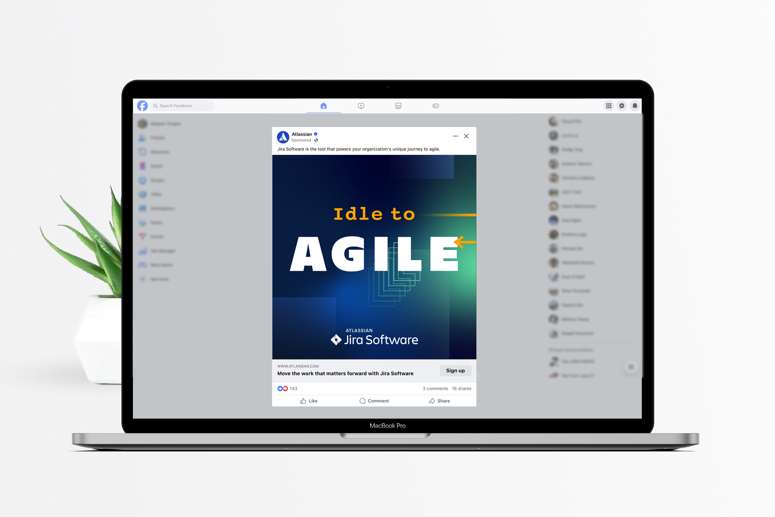   Static social ads:  Facebook, Instagram, and LinkedIn 