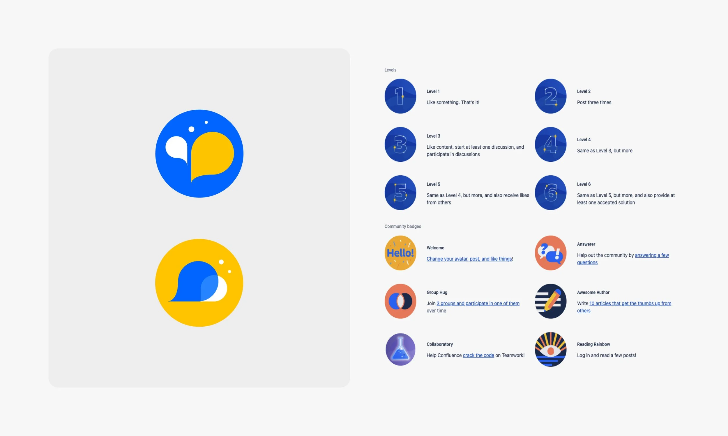   Atlassian Community badges : earned a  Jira July  or  Ode to Jira  badge if they participated in the programs with a social post 
