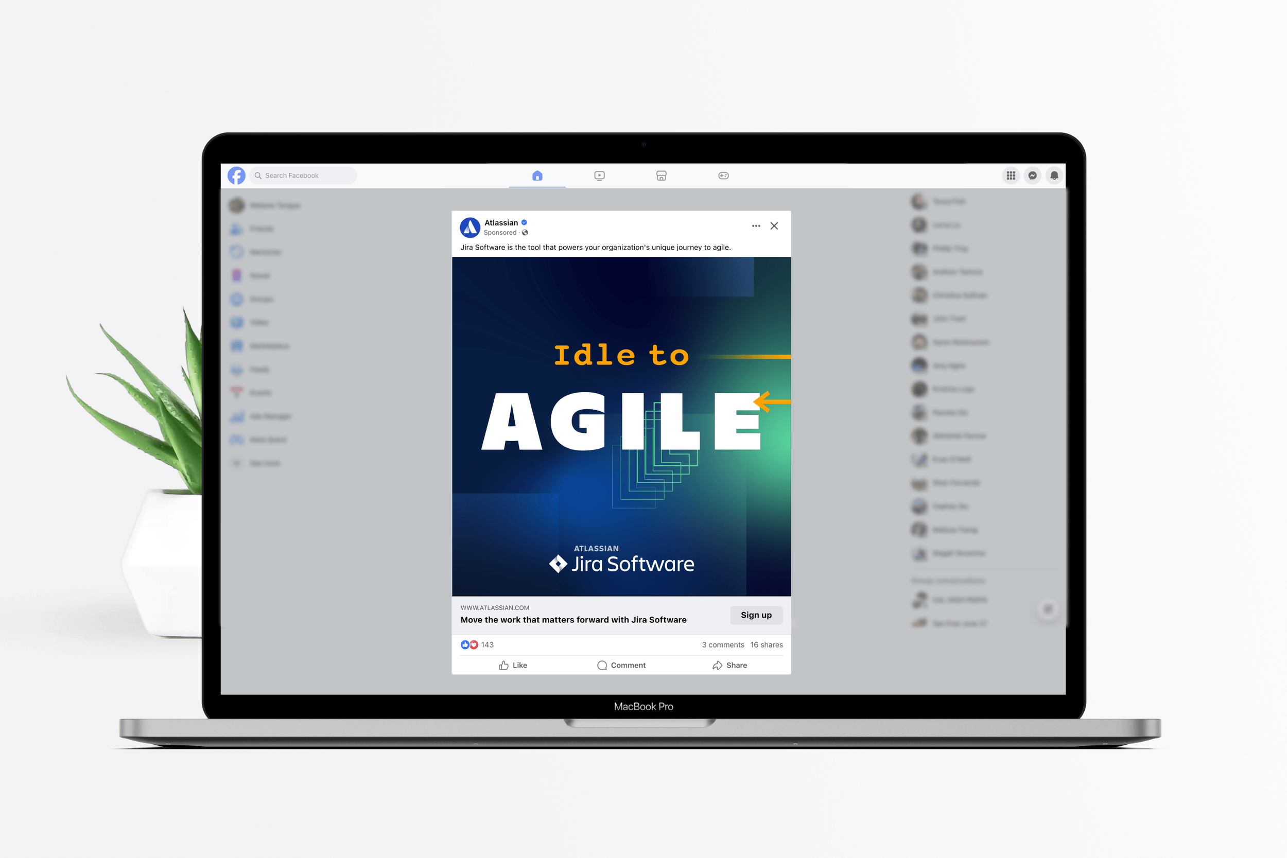   Static social ads:  Facebook, Instagram, and LinkedIn 