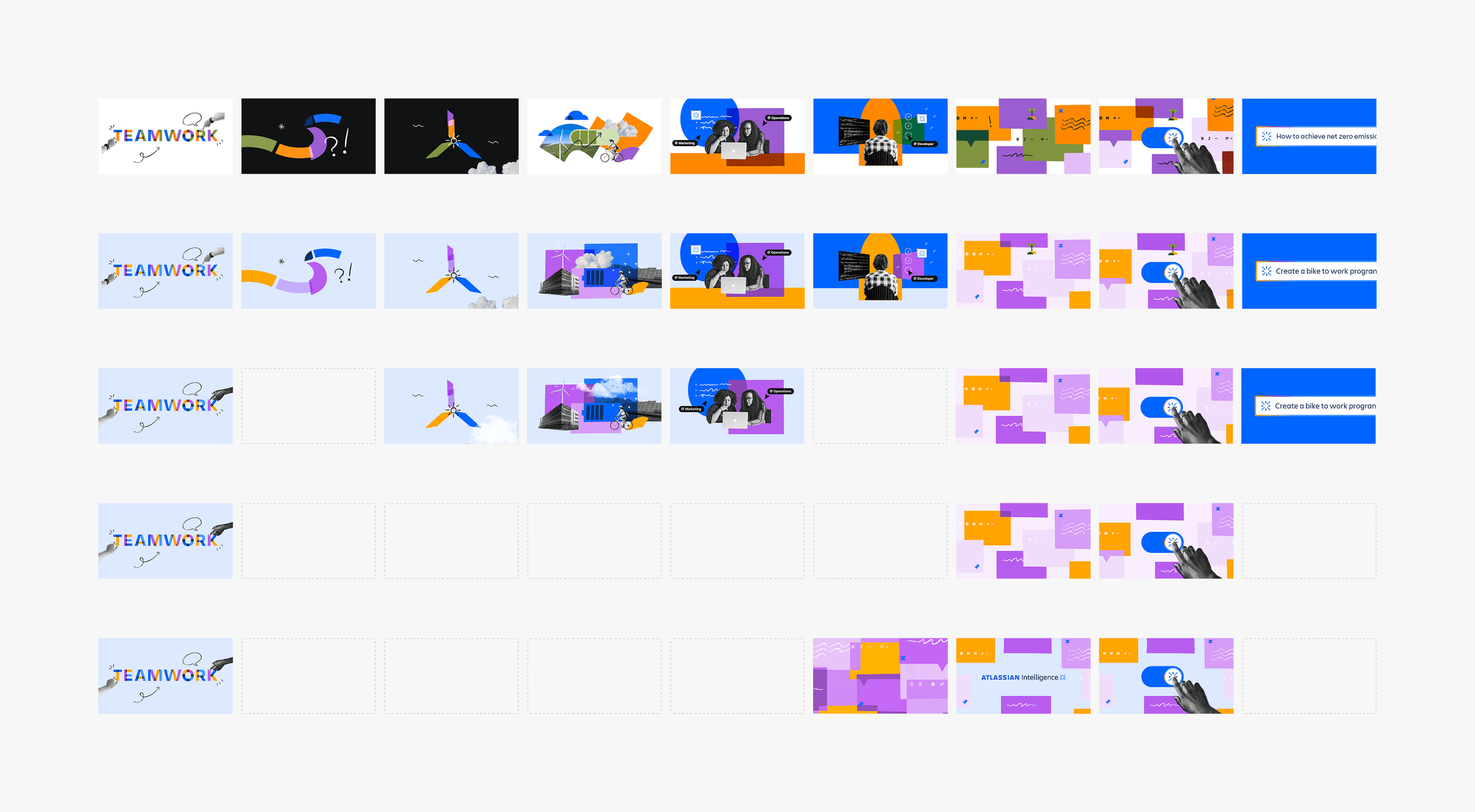   Style frame iterations : the visual narrative changed quite a bit in this phase 
