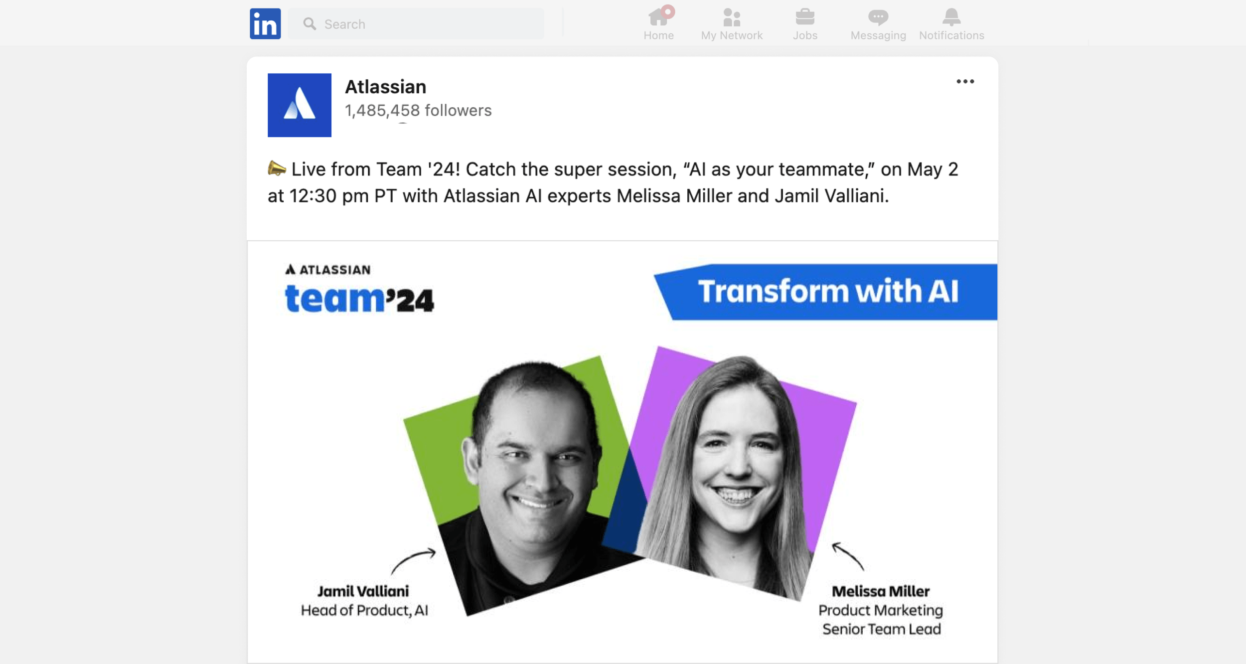   AI Super Session:  partnered with two speakers, Jamil (Head of AI Product) and Melissa (AI PMM Lead), in producing the the “AI as your teammate” Keynote 