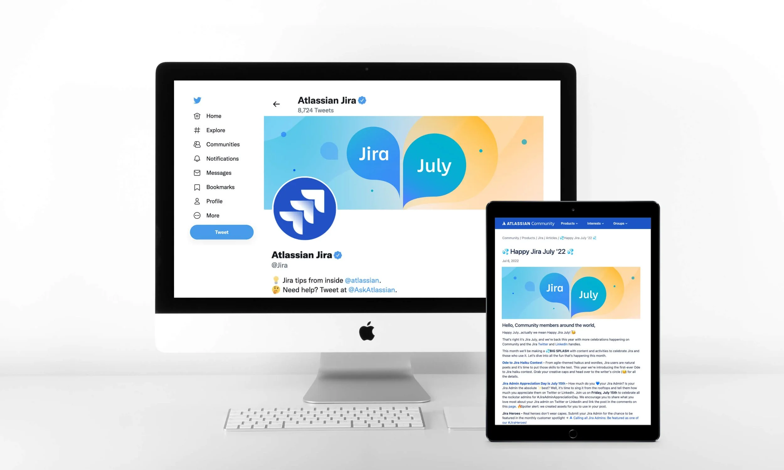   Social:  the campaign was announced and promoted across all social platforms (Twitter, LinkedIn, internally on Atlassian Community) 