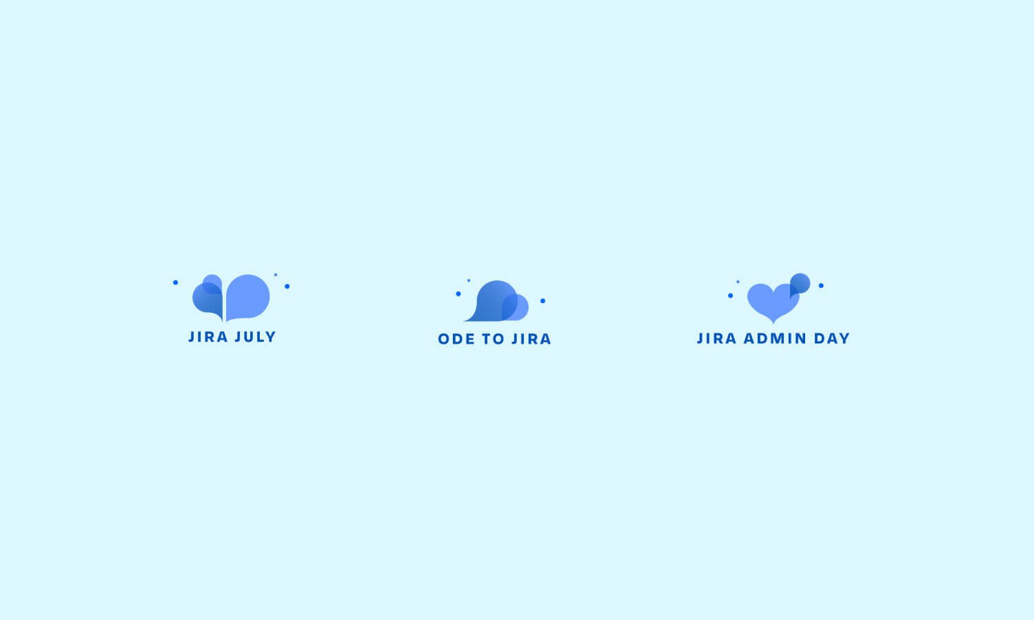   Program branding:  the campaign was comprised of two programs.  Ode to Jira  and  Jira Admin Day  used the same components and color palettes, but each had unique visual branding. 