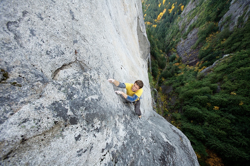 John Furneaux climbing in Squamish (Photo: Paul Bride)