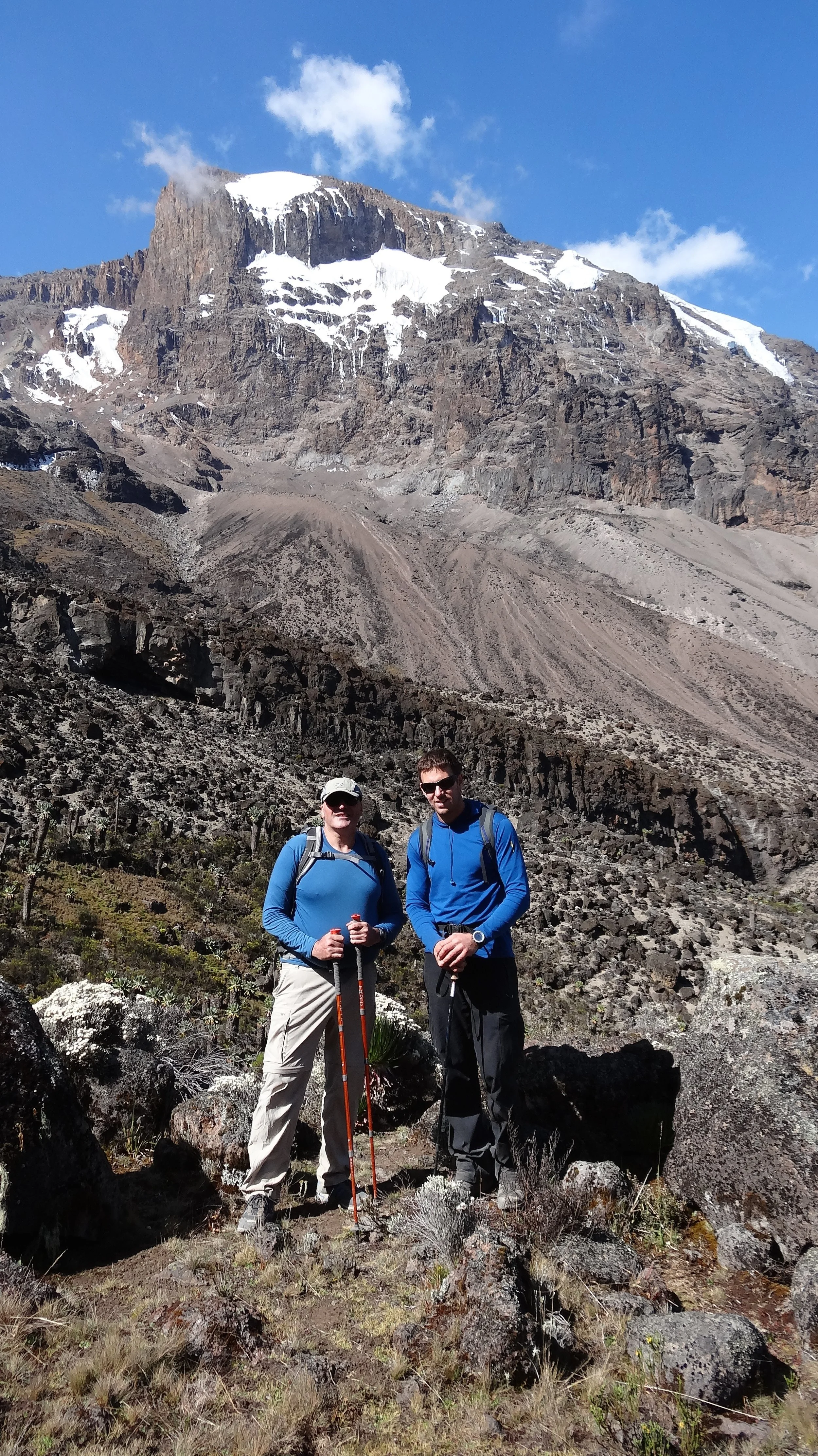 John and Alfred below the South Face of Kili