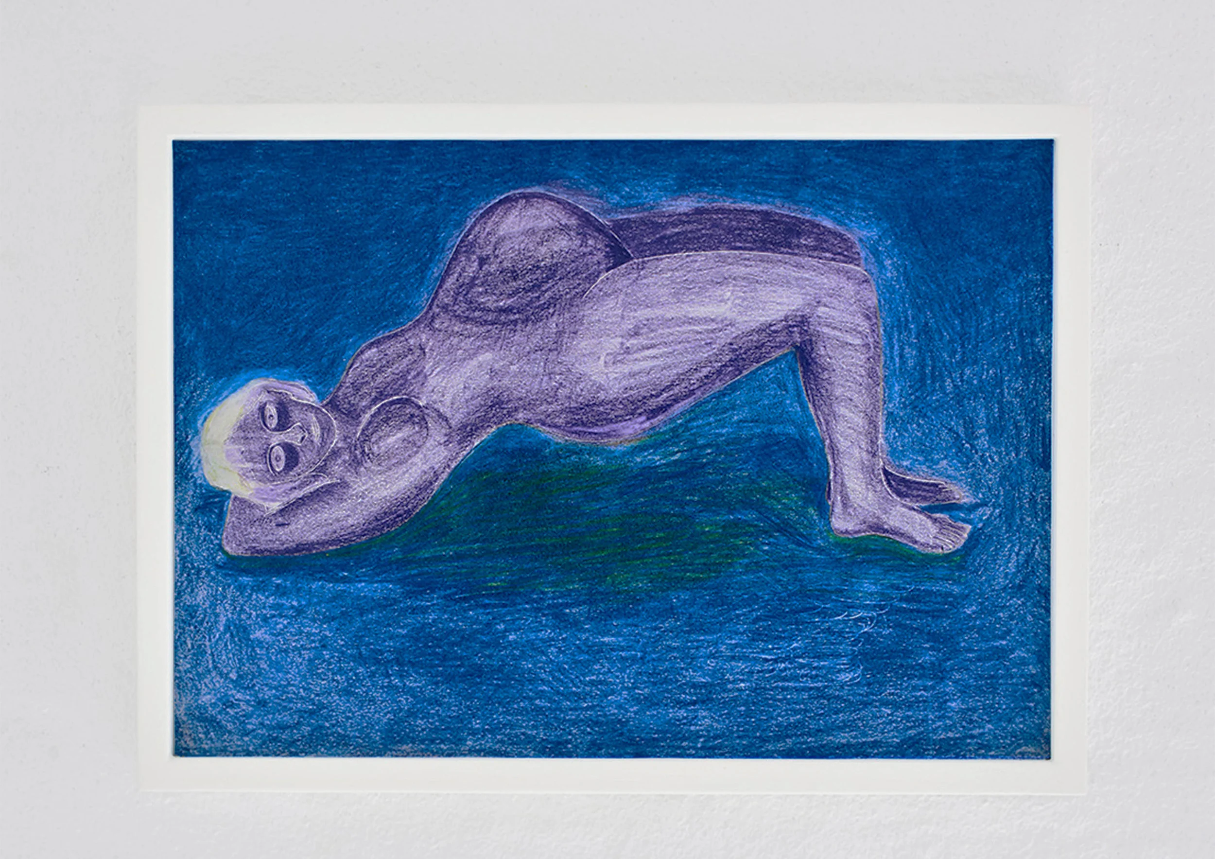 Gravid Maja / Pregnant Maja (2019), färgpenna på papper, 29,7x21cm, Moa Alskog