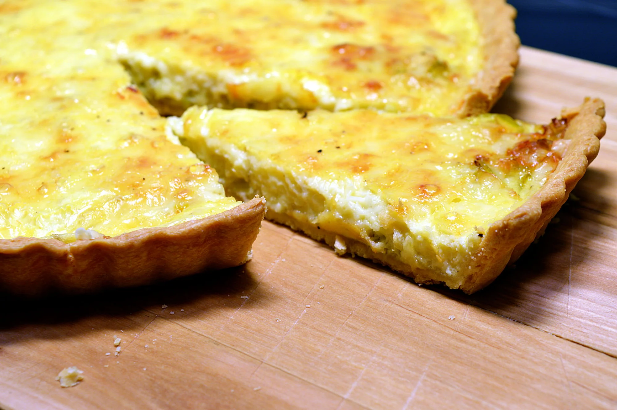 Purjolöks- och ostpaj