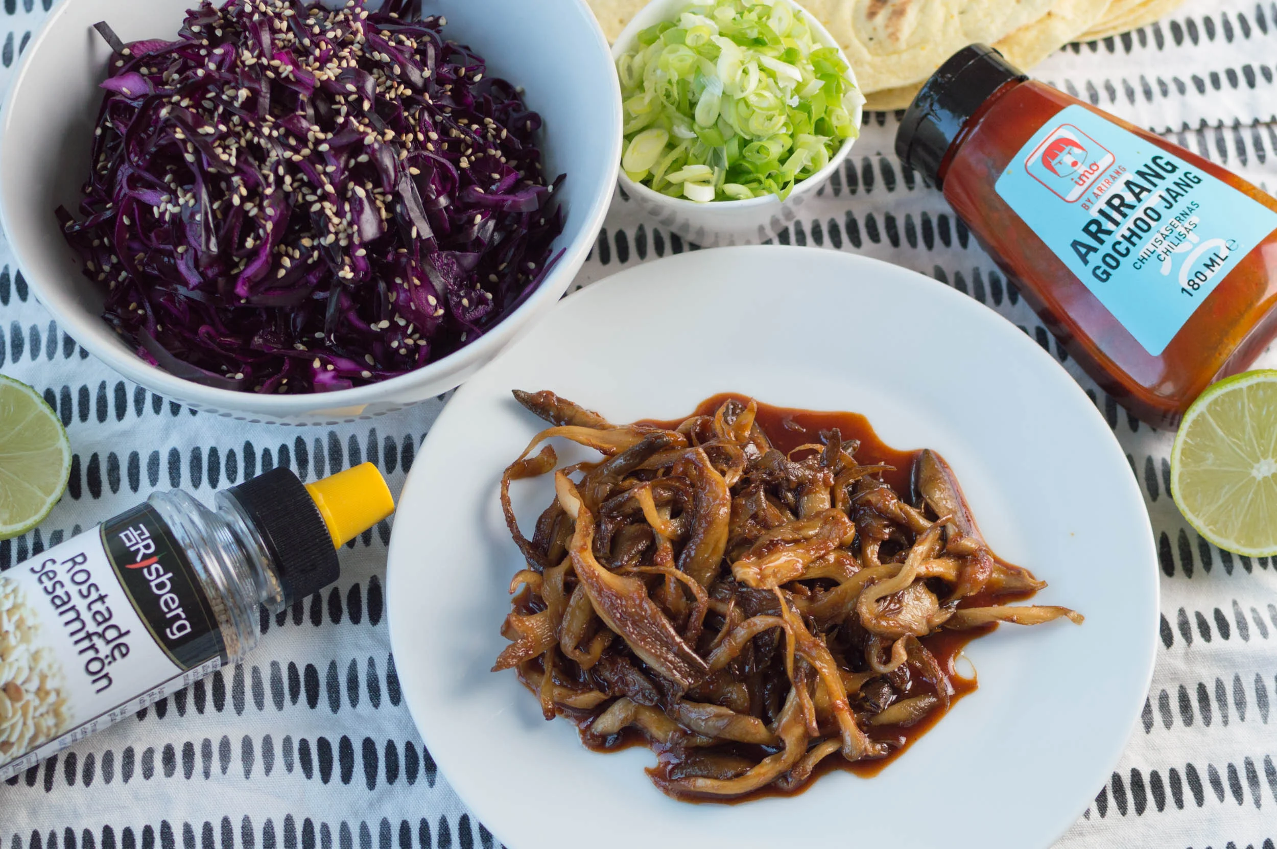 Marinerad svamp till koreatacos