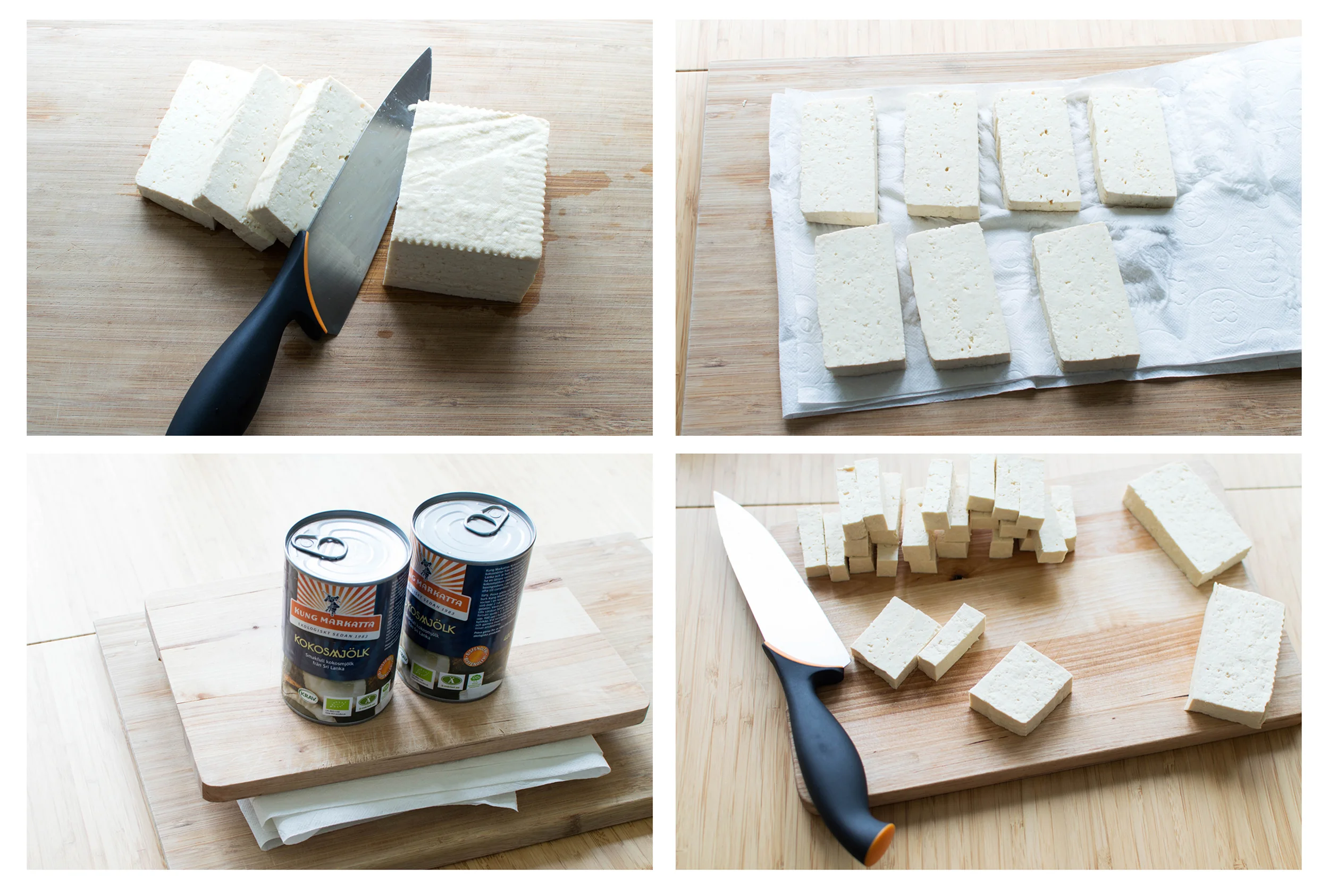 Tofu steg-för-steg: Skiva, pressa och strimla