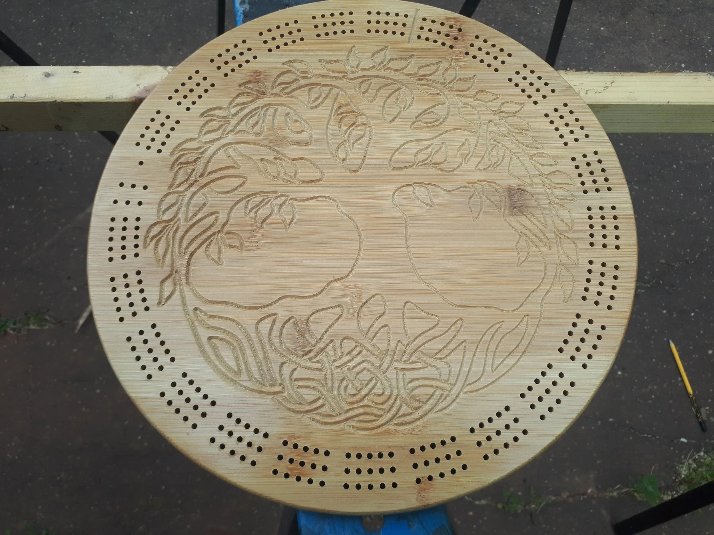 Tree of Life Cribbage Board