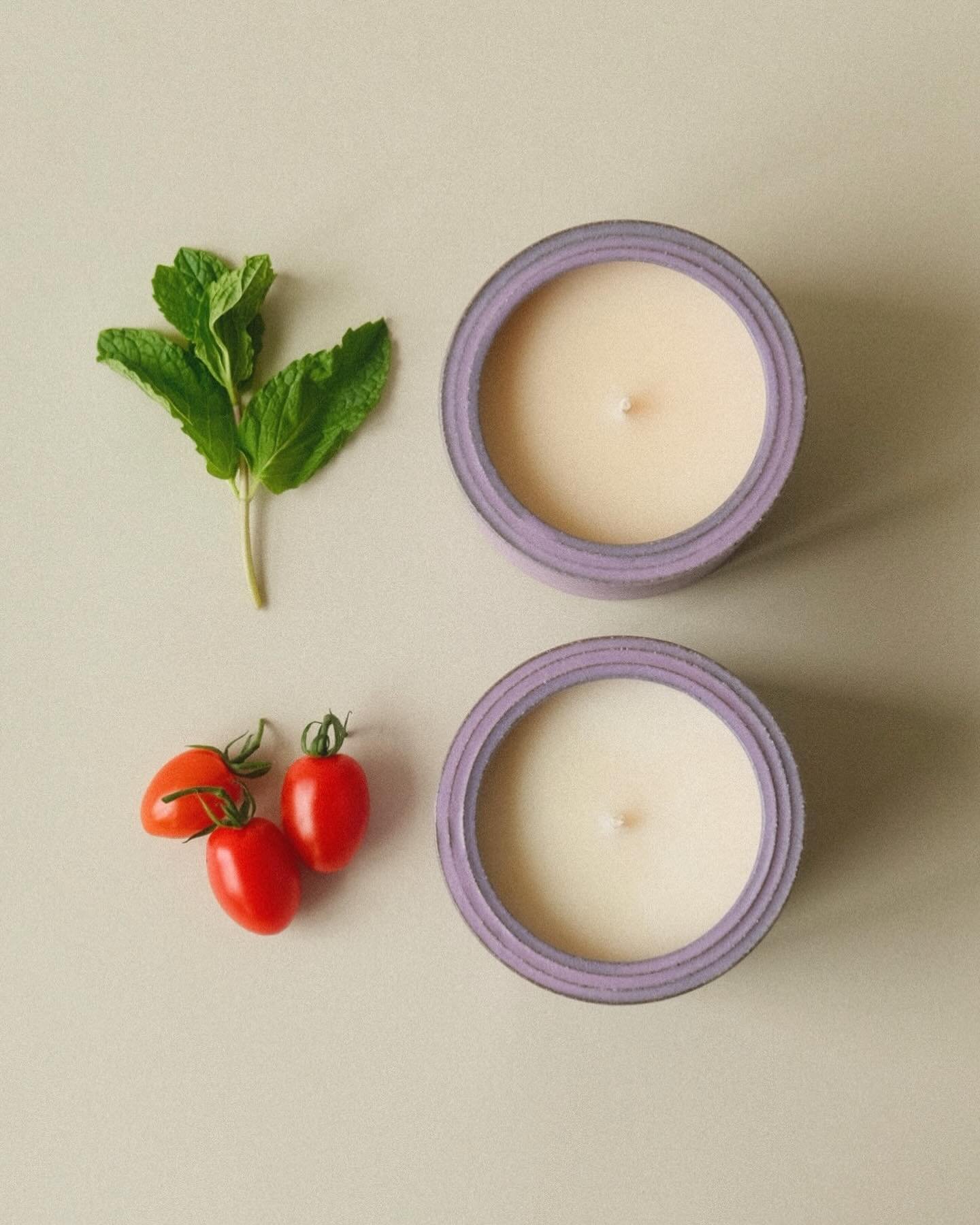 Ultraviolet candles will be available online tonight at 7pm est! Here&rsquo;s a little more about the scents:

Garden Mint (herbal + fresh) cool and crisp notes of mint leaves and spearmint give way to herbal and woody accords to round out this fragr