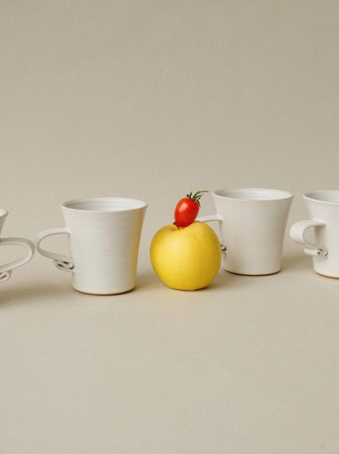 Gesture Mug — White on Medium Stoneware