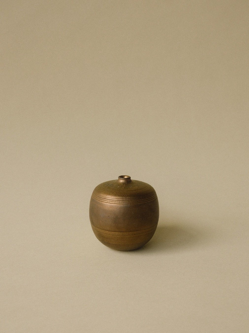 Mini Bud Vase — Striped Bronze