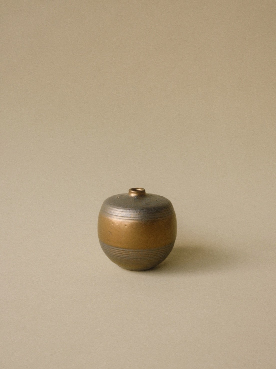 Mini Bud Vase — Striped Bronze