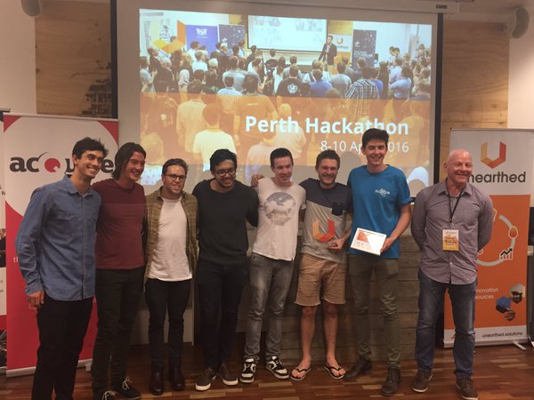 Team Fat Controller win first prize at Unearthed Perth 2016