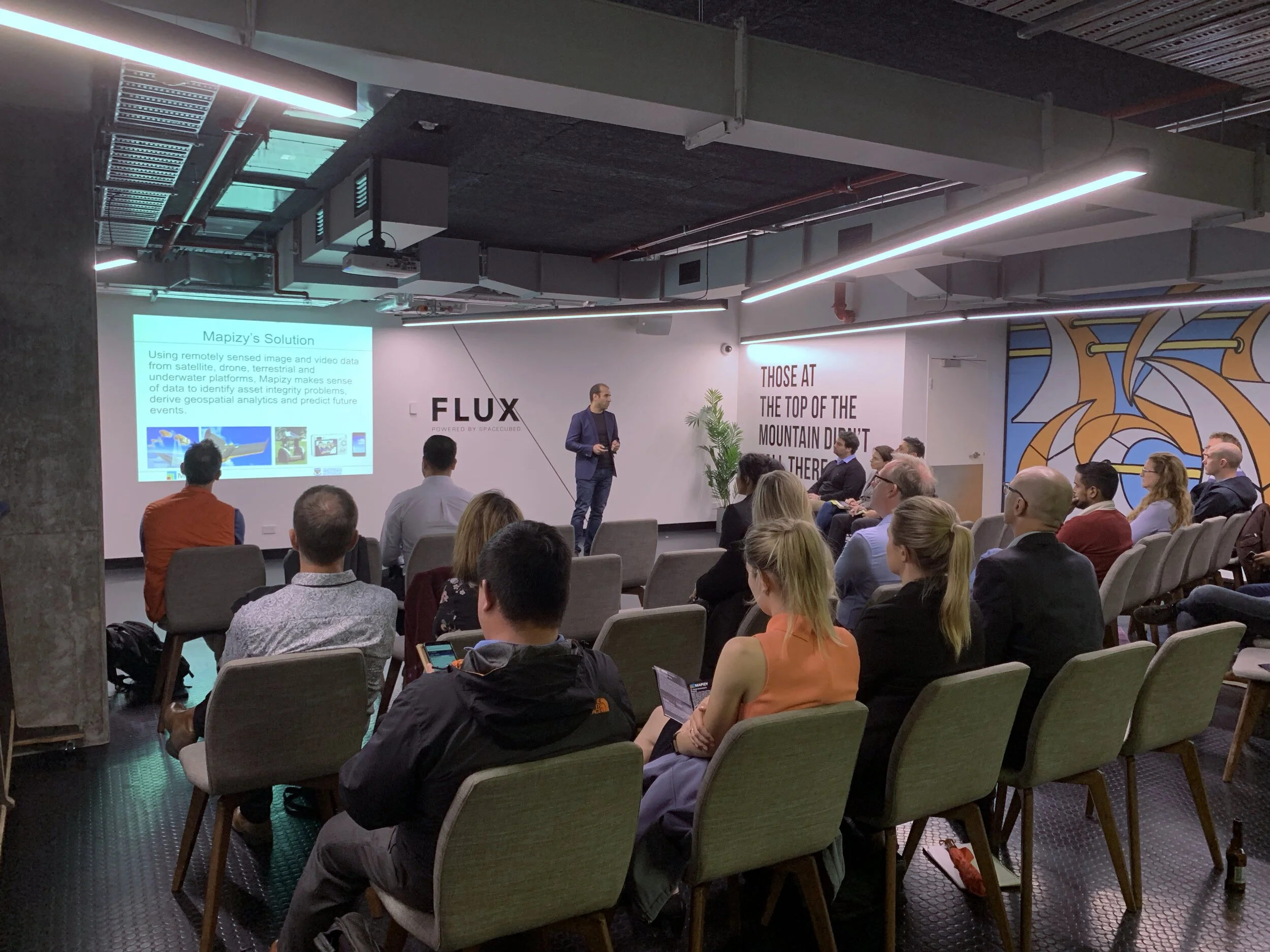 Dr. Mehdi Ravanbakhsh Presenting at Pitch @ CORE in August 2019