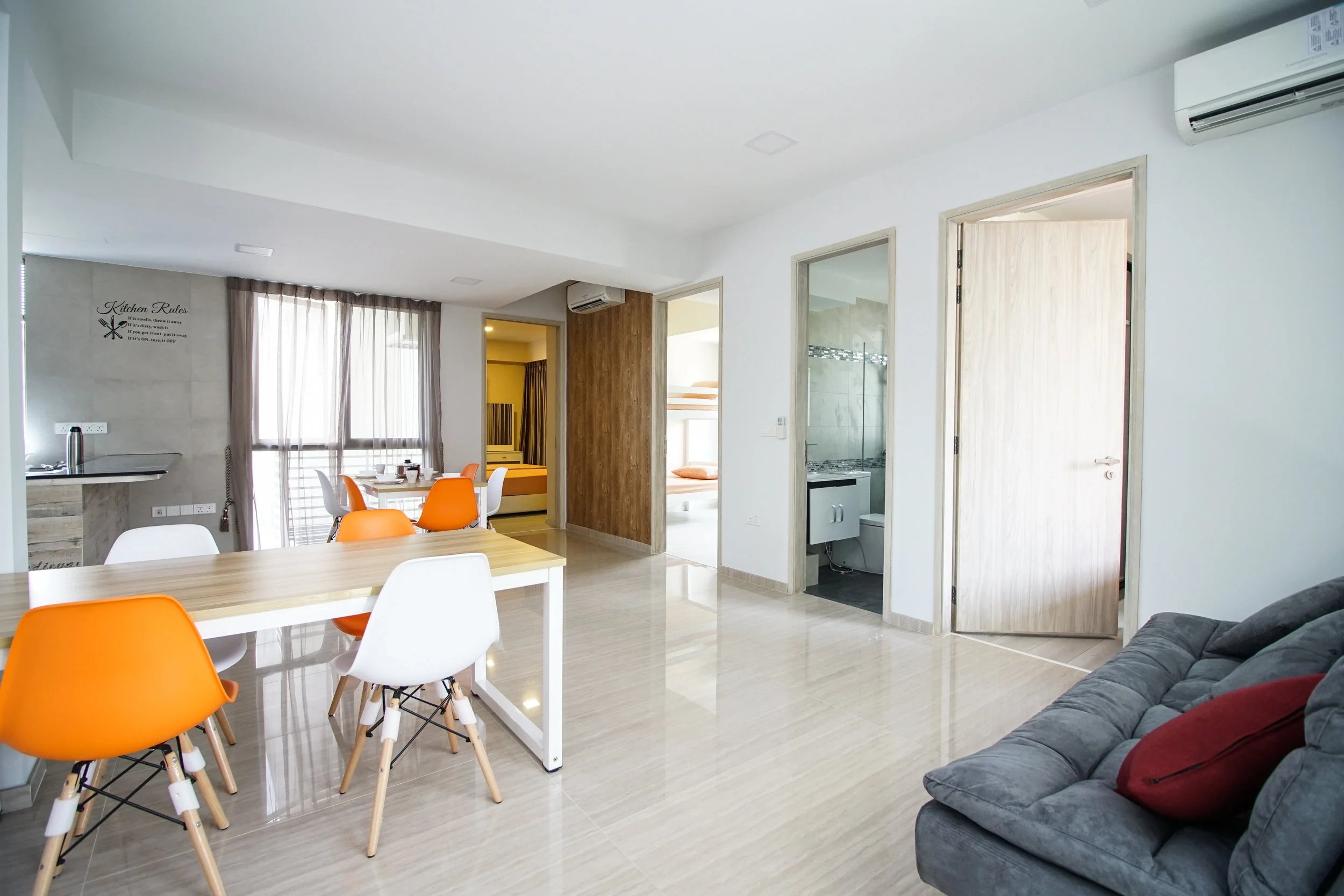 Spacious and airy living space