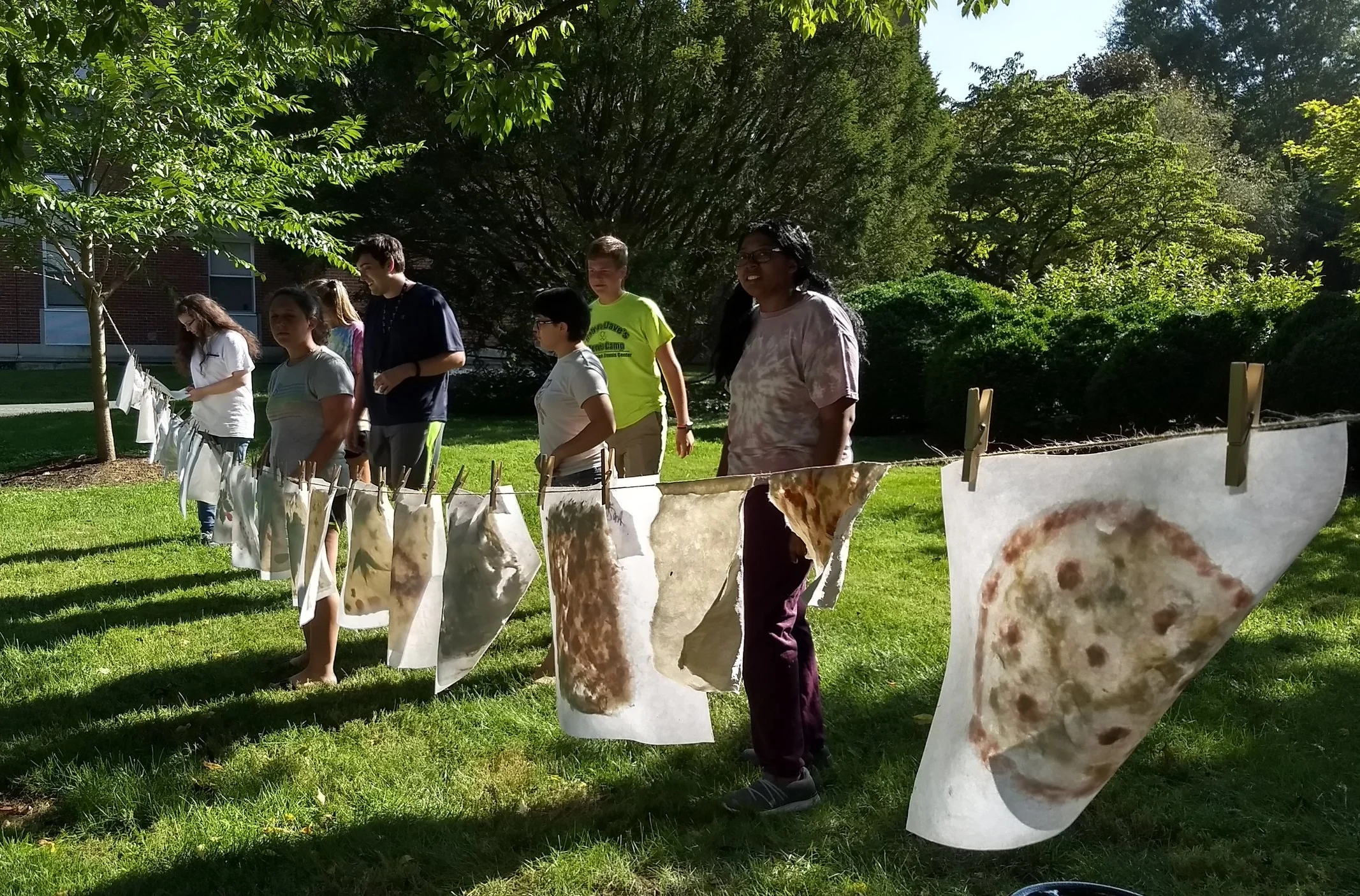 Students and their work, from a 4-day intensive workshop on letterpress, bookbinding, and papermaking at Washington College.