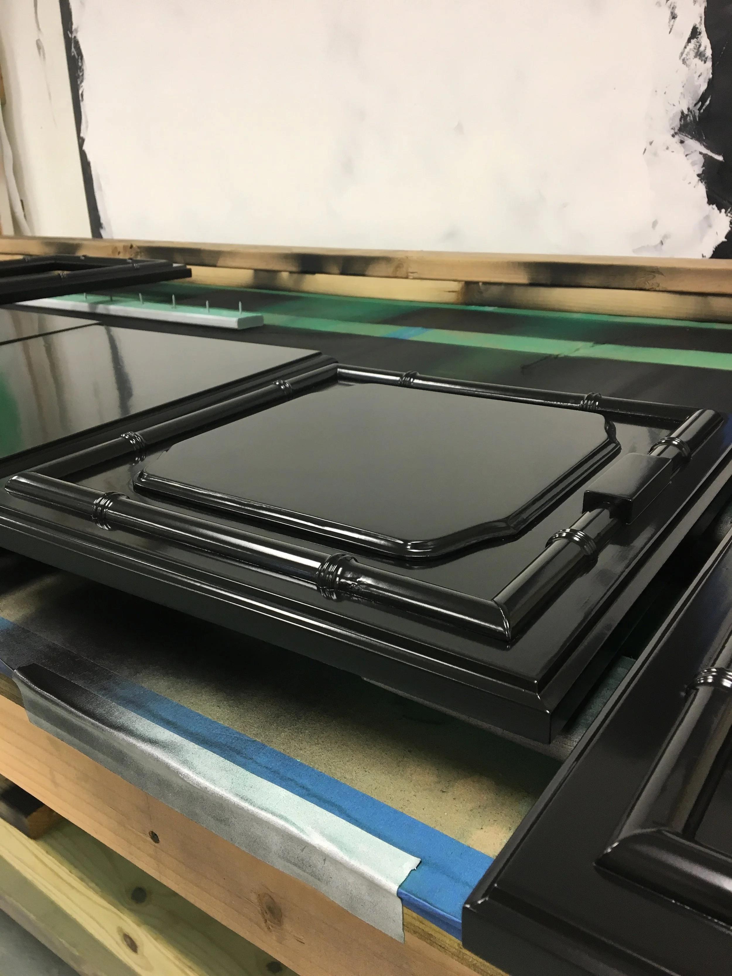 Black Lacquer Furniture Door