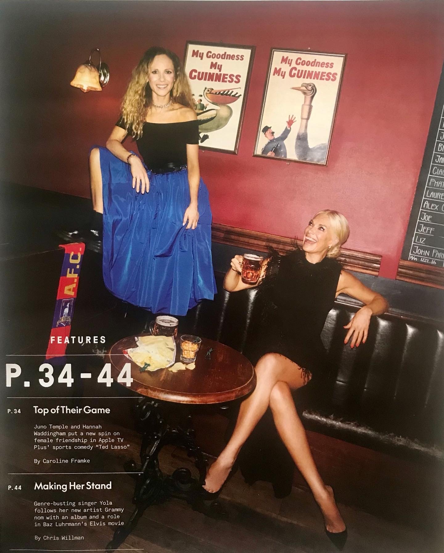 Photo Shoot For Variety Magazine with Hannah Waddingham and Juno Temple Ted Lasso at The Three Compasses Dalston Hackney.JPG